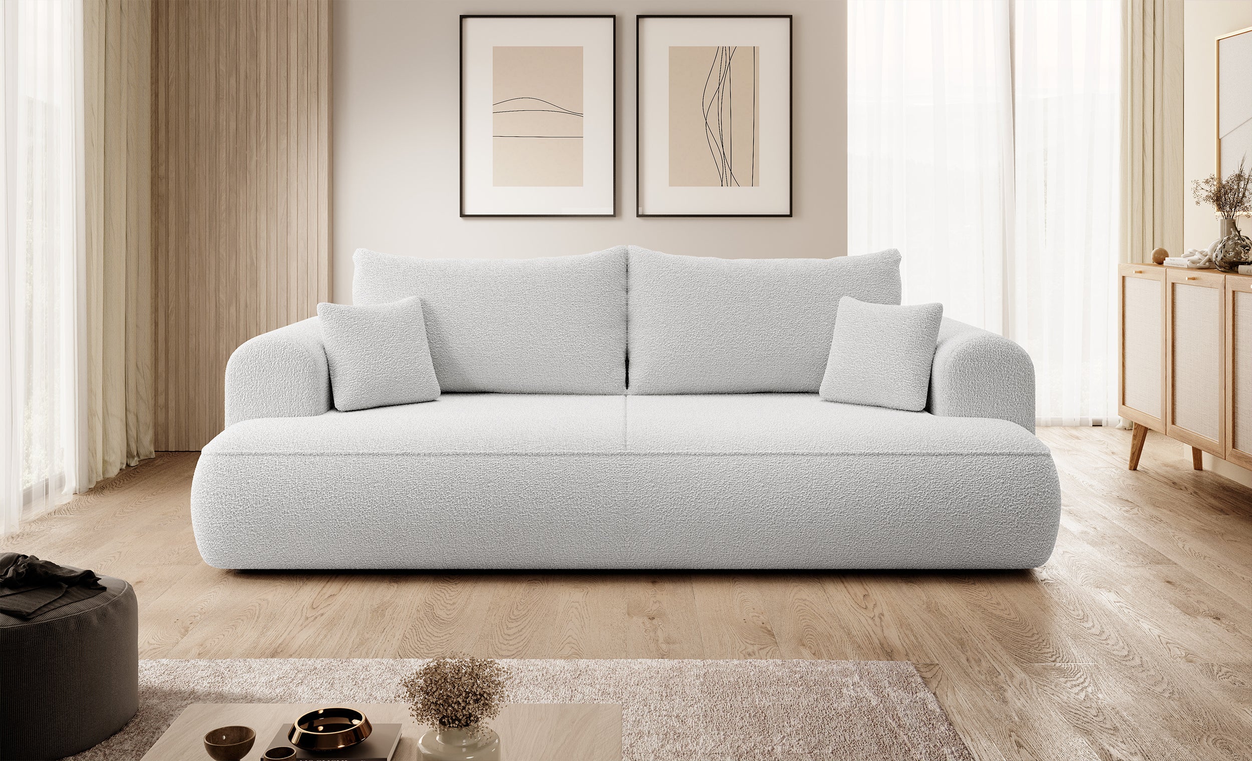 selsey-ovo-dreisitziges-schlafsofa-ausklappbar-mit-stauraum-grau-boucl image 2