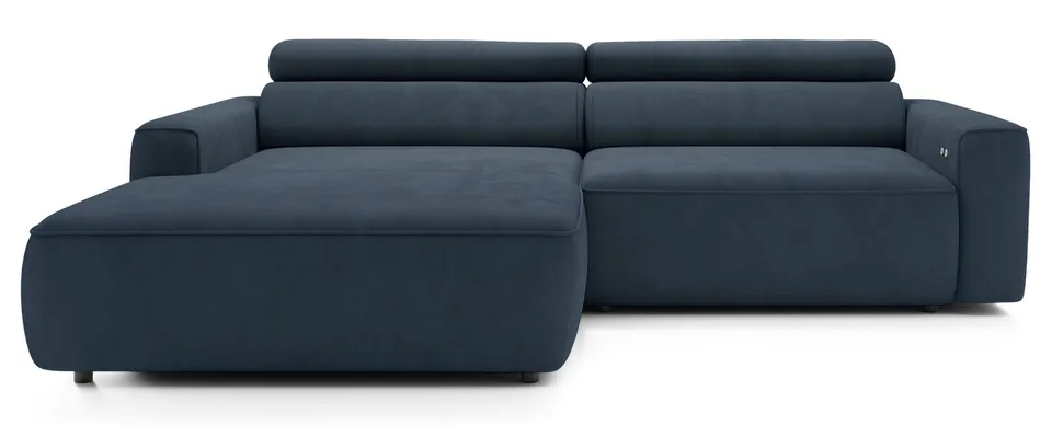 selsey-fando-ecksofa-mit-elektrischem-auszug-l-form-links-blauer-samtstoff image 1