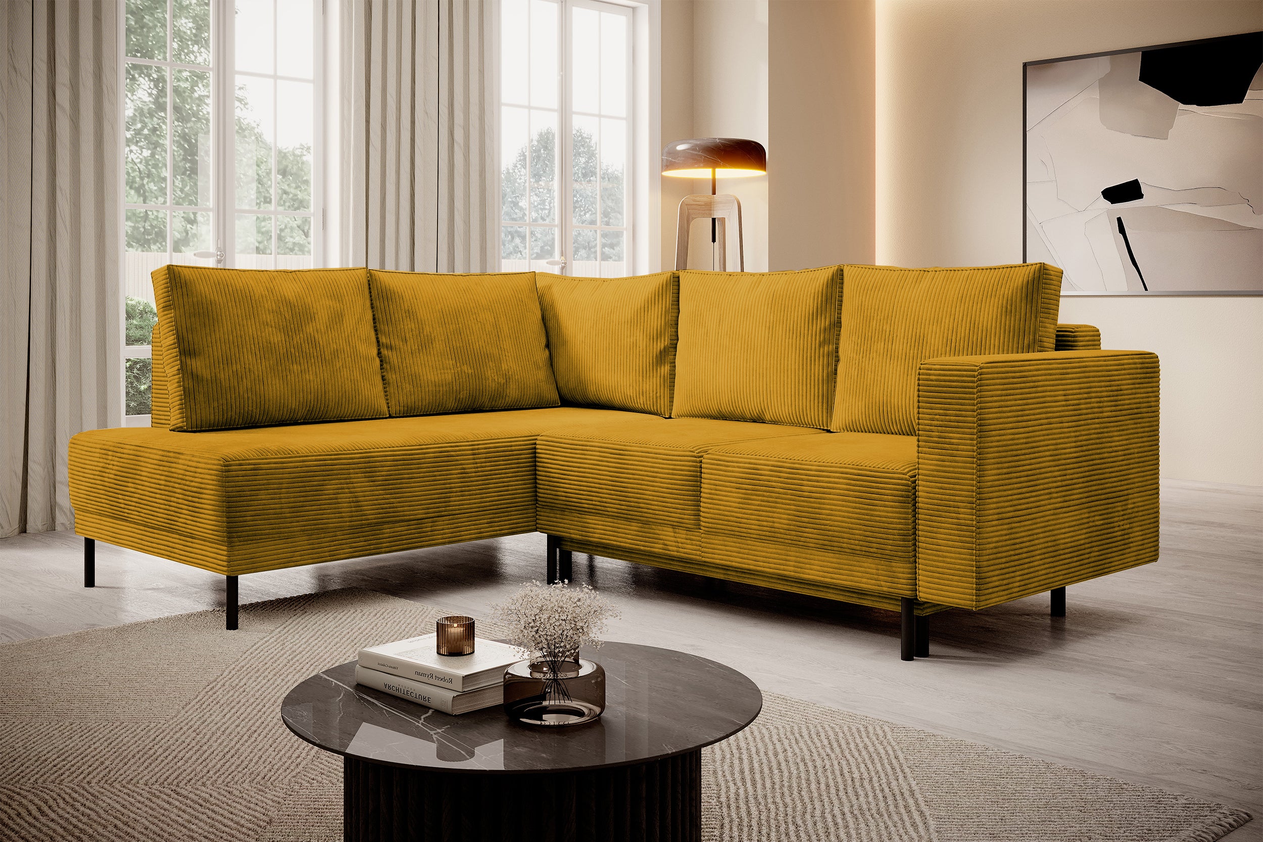 selsey-rodario-ecksofa-linksseitig-mit-schlaffunktion-und-bettkasten-senfgelber- image 2