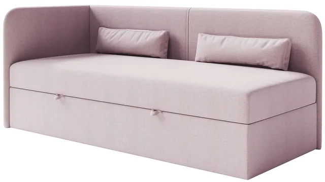 selsey-calmmo-jugendbett-90x200-cm-links-mit-stauraum-rosa-hydrophobe-chenille image 1