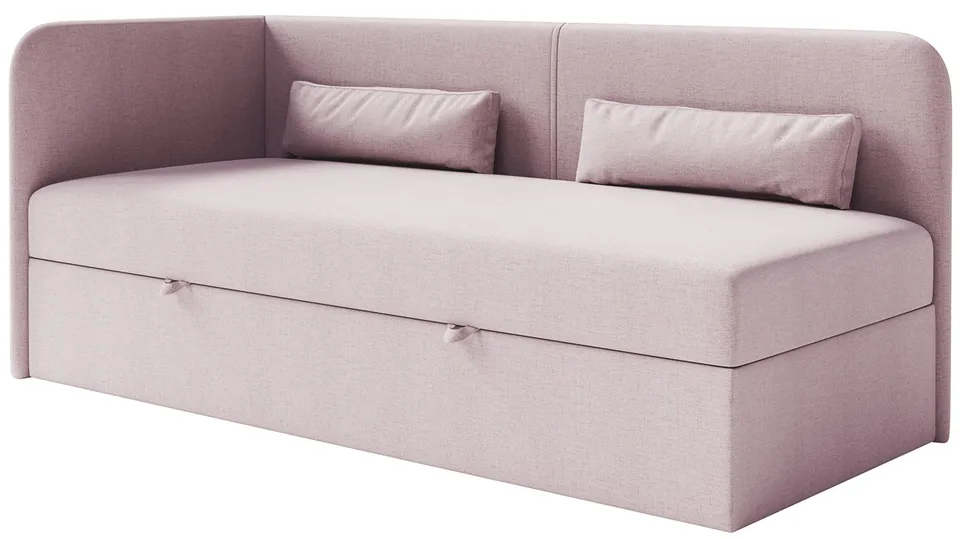 selsey-calmmo-jugendbett-90x200-cm-links-mit-stauraum-rosa-hydrophobe-chenille image 1