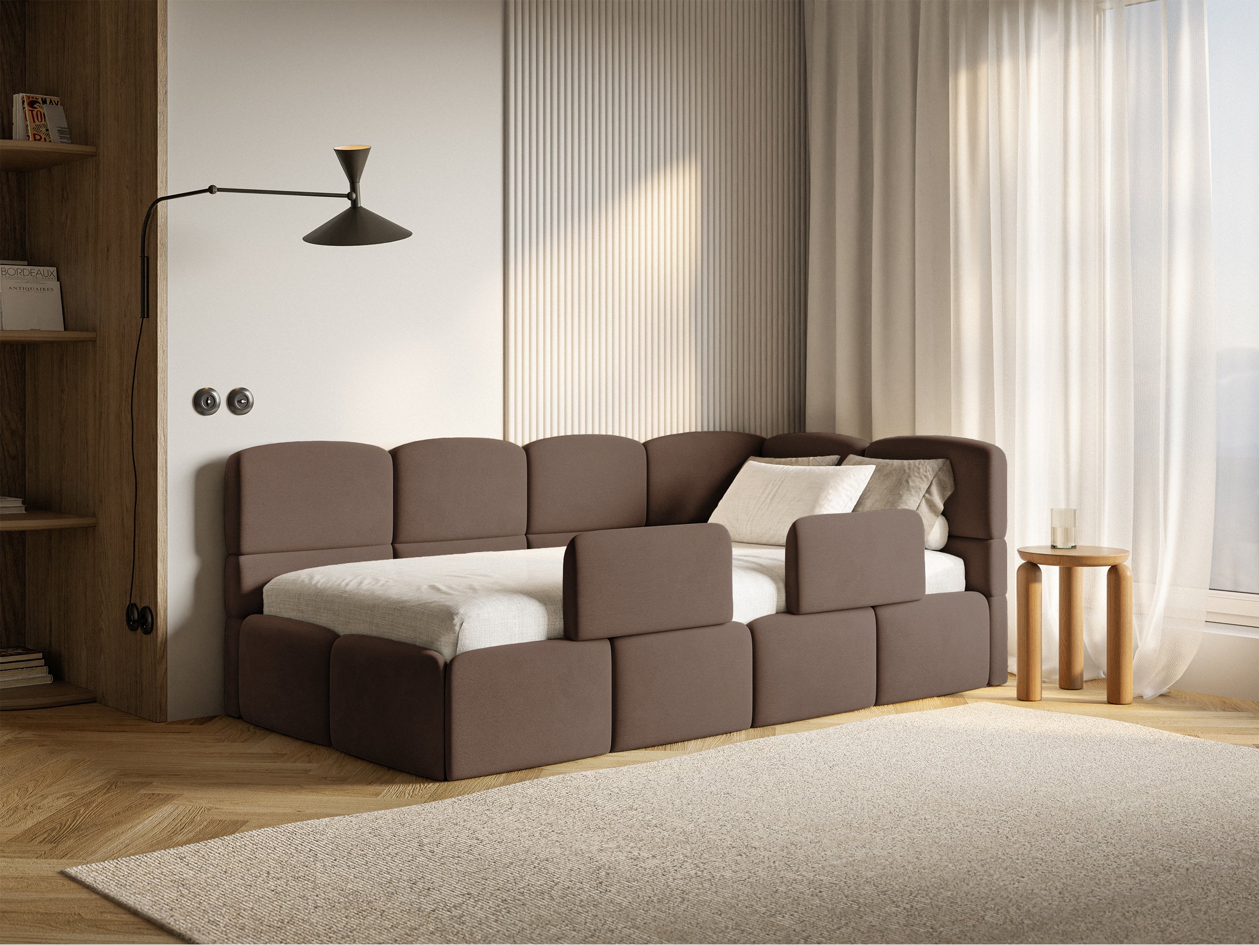 selsey-cloudy-jugendbett-120x200-cm-rechts-mit-matratze-und-stauraum-brauner-sam image 2