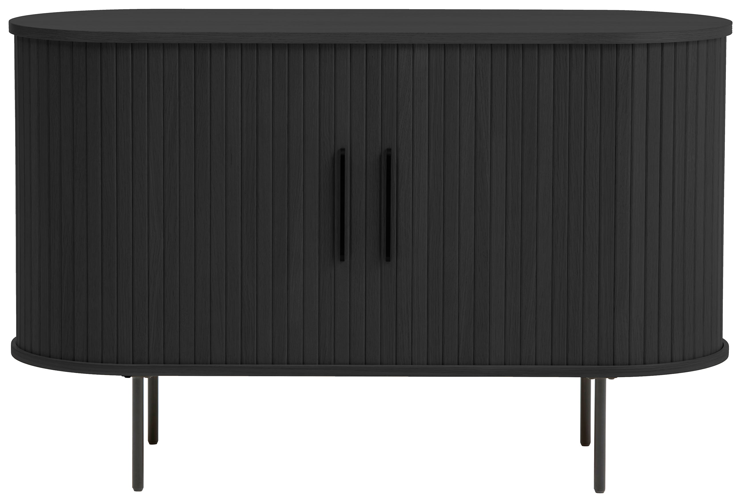 selsey-gativel-kommode-120-cm-lamellen-eiche-schwarz image 2