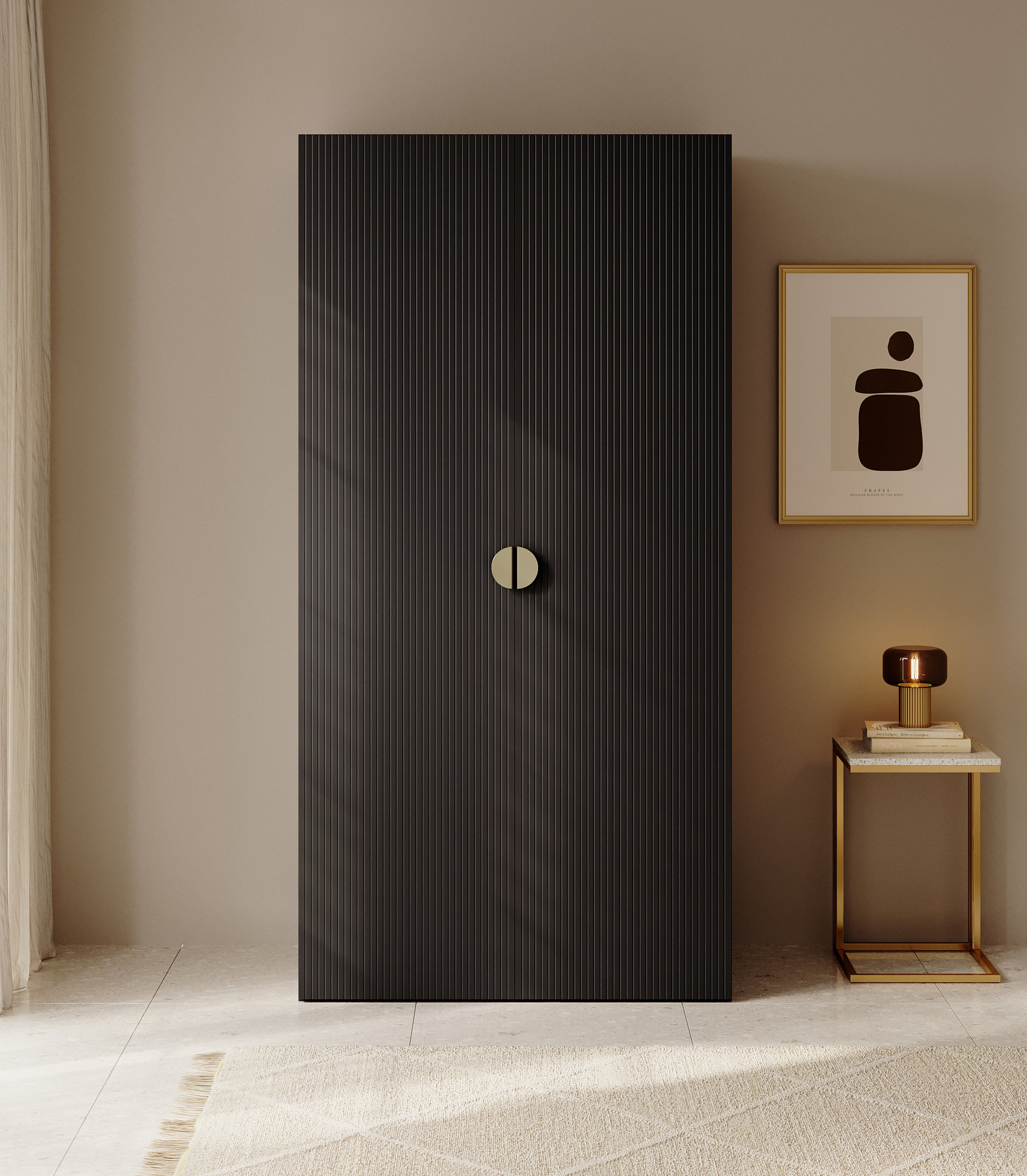 selsey-moonir-kleiderschrank-zweit-rig-100-cm-schwarz-mit-kleiderstange-regalen image 4