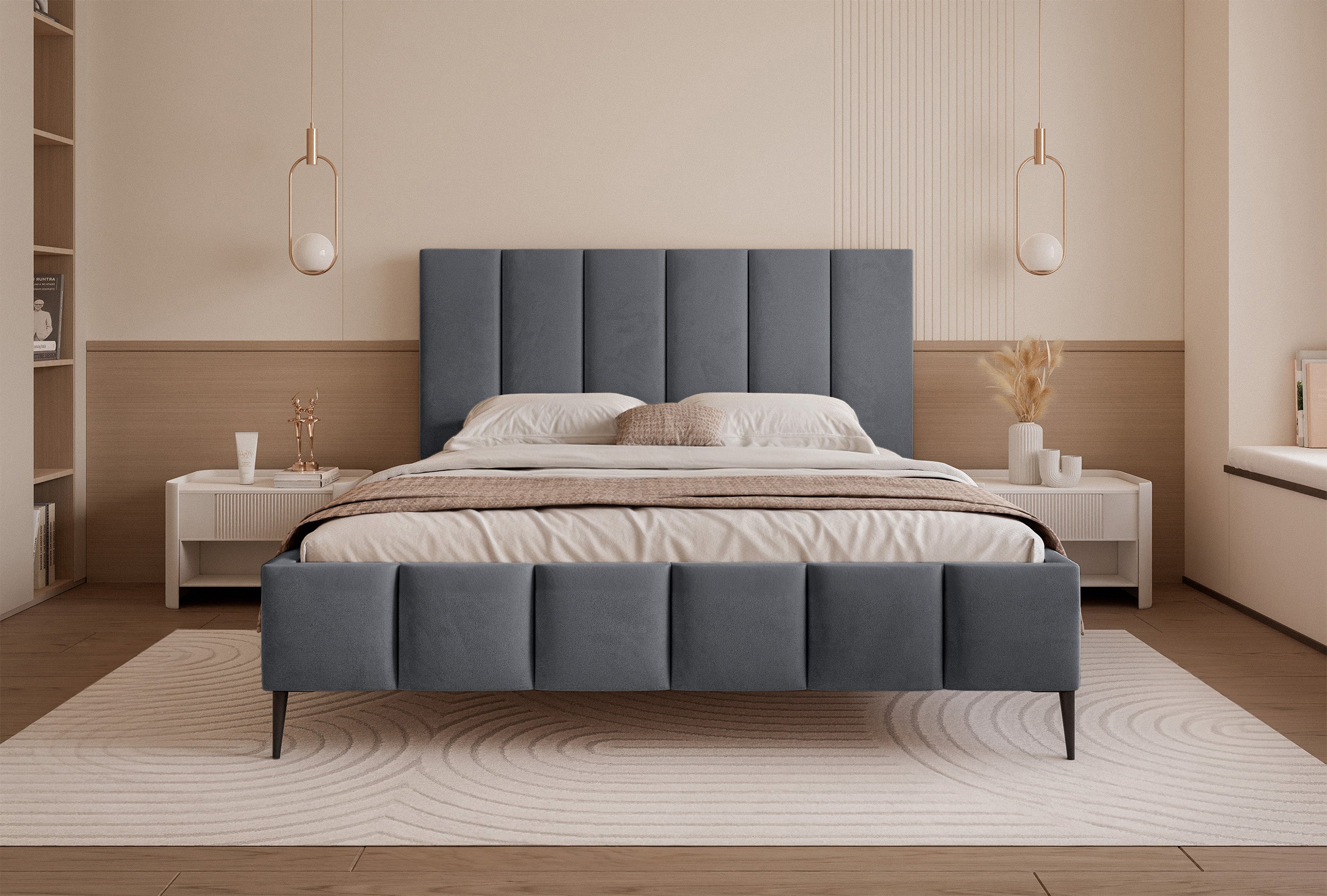 selsey-sarafino-polsterbett-160x200-cm-mit-bettkasten-dunkelgrauer-samt image 3