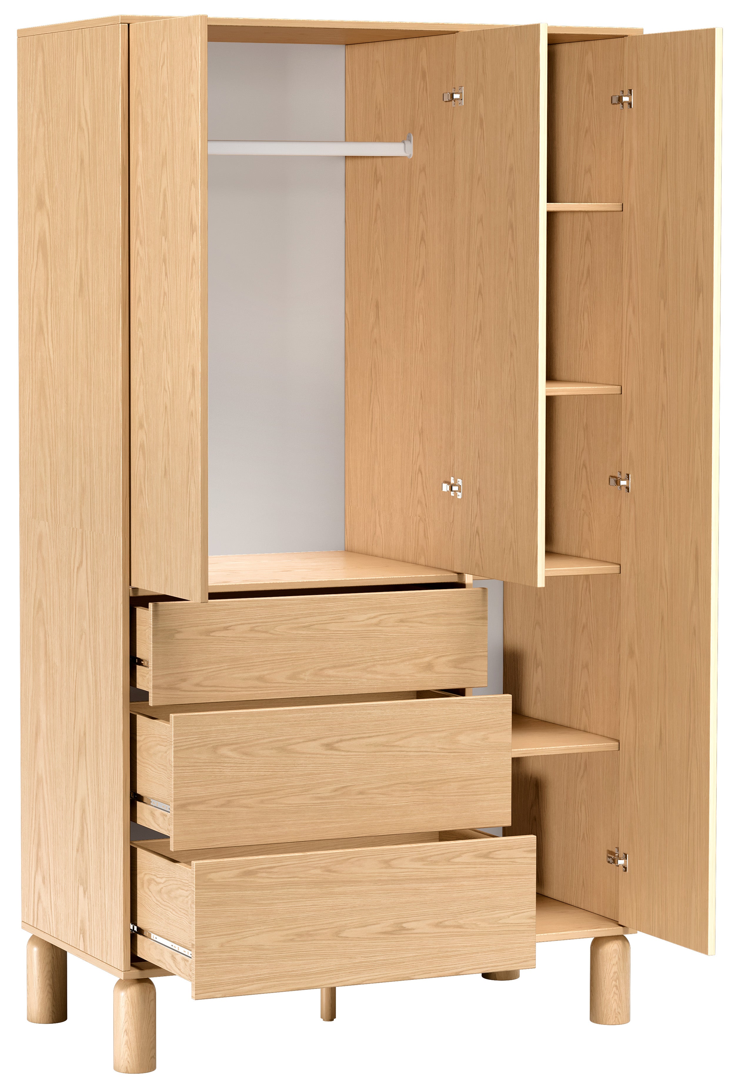 selsey-sanden-dreht-renschrank-110-cm-eiche-bookmatch-mit-3-schubladen image 6