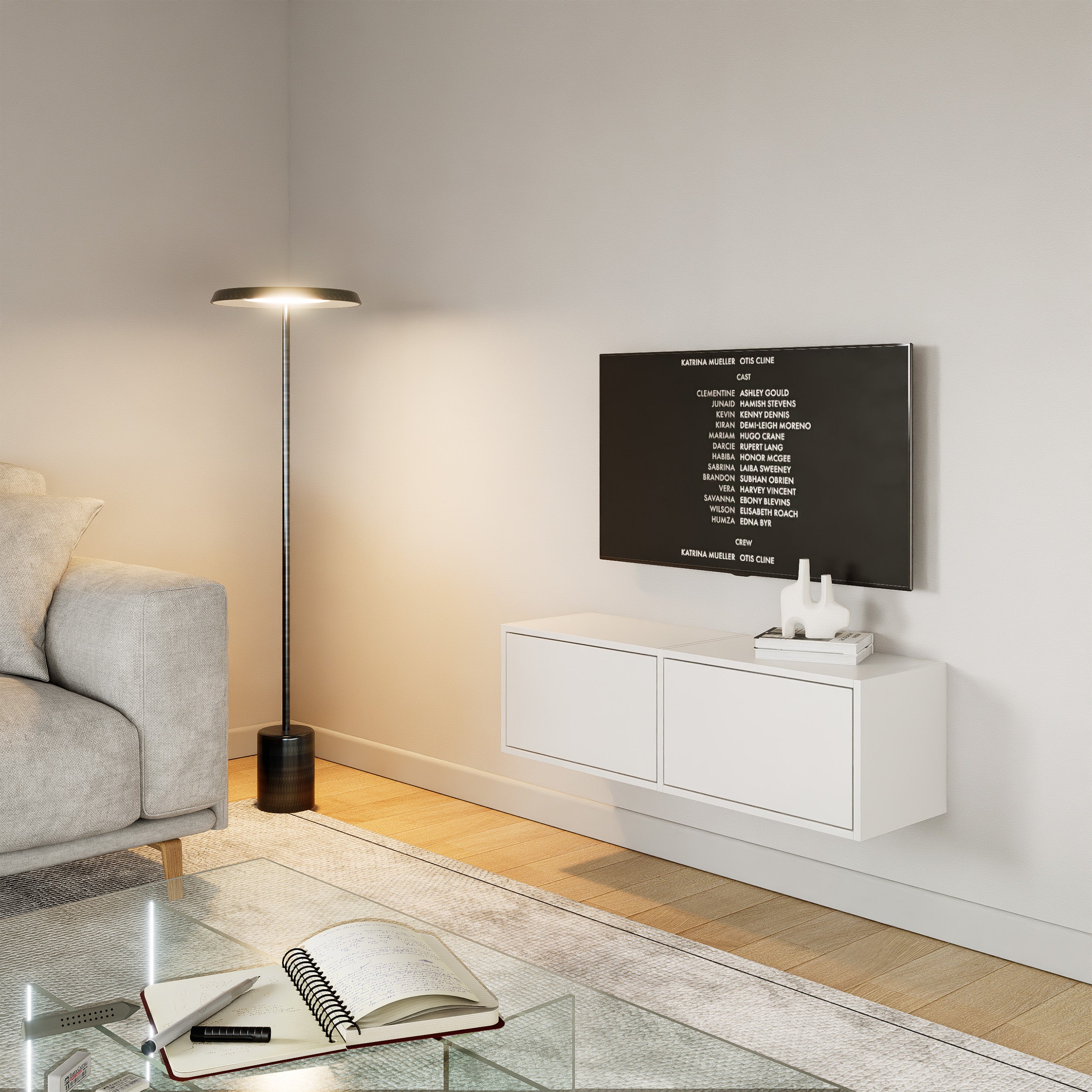 selsey-framme-h-ngender-tv-schrank-100-cm-mit-2-klappen-wei image 3