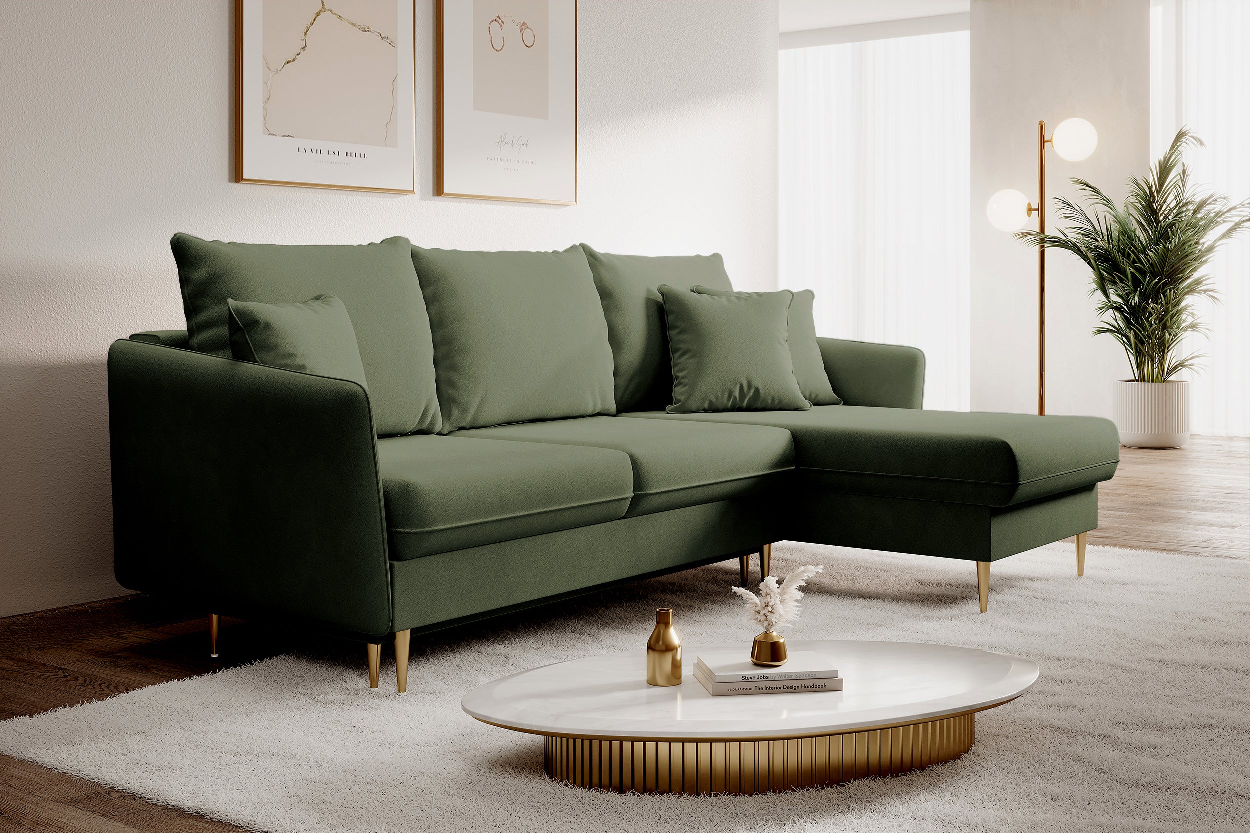 selsey-volio-ecksofa-mit-schlaffunktion-salbeigr-ner-samt-universell-goldene-bei image 2