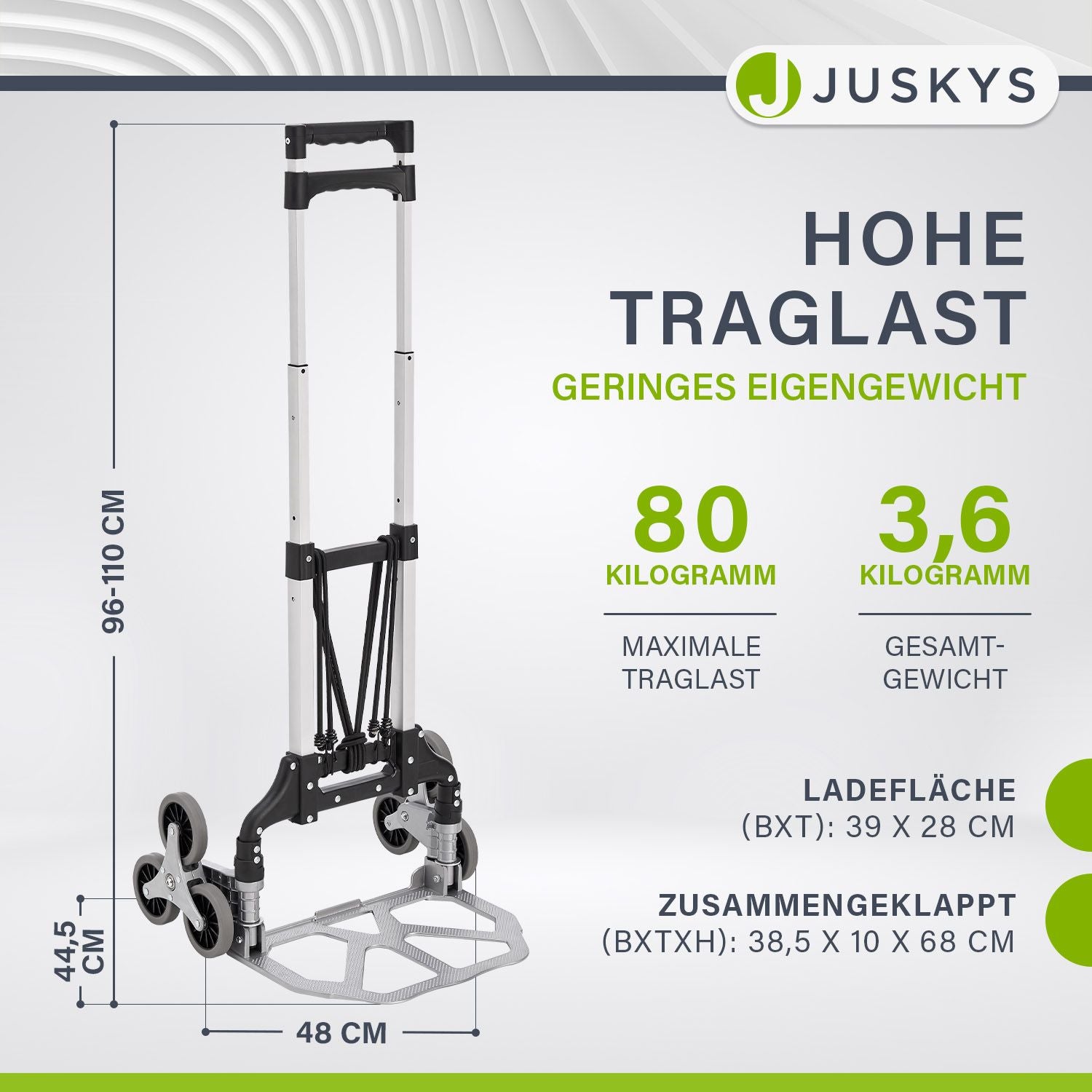 juskys-treppensackkarre-klappbar-bis-80-kg-silber-schwarz image 3