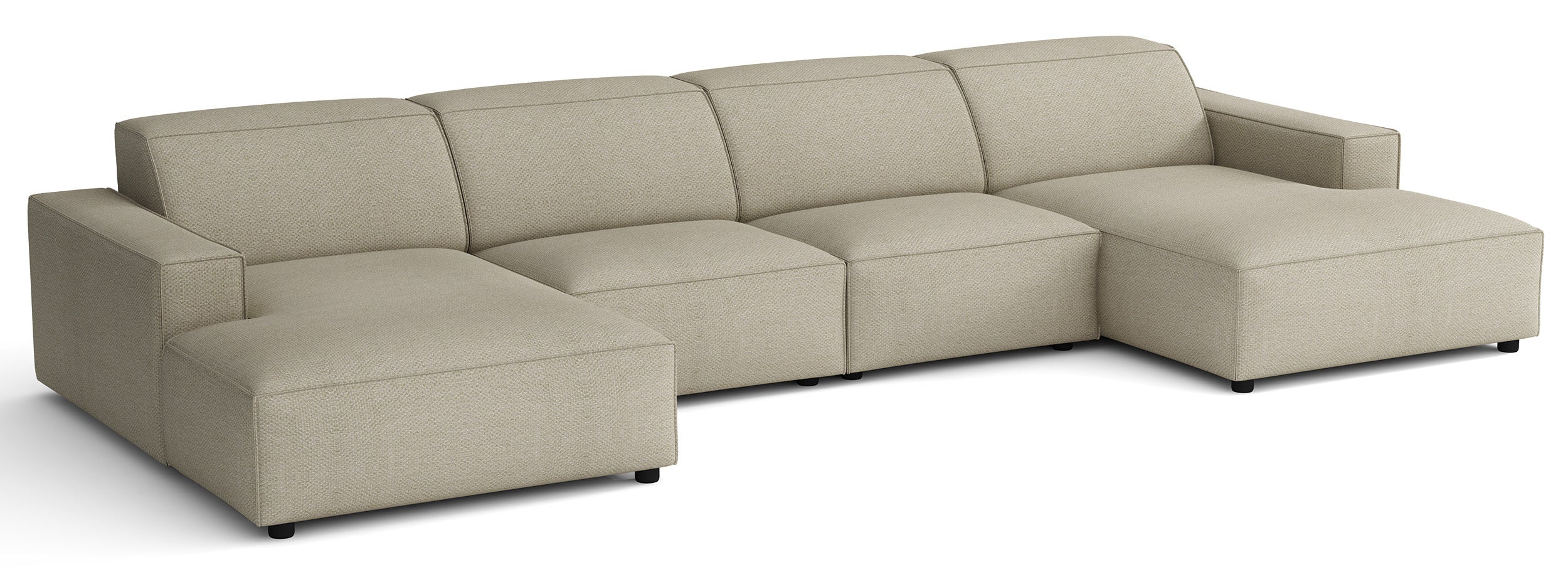 selsey-sellmo-ecksofa-u-f-rmig-universell-hellgraubeige-hydrophobes-chenille-mod image 3