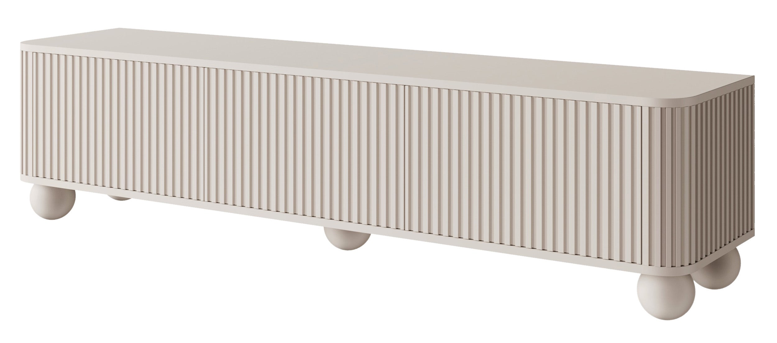 selsey-arvello-tv-schrank-dreit-rig-163-cm-auf-kugelf-en-sandbeige-mit-rillen image 1