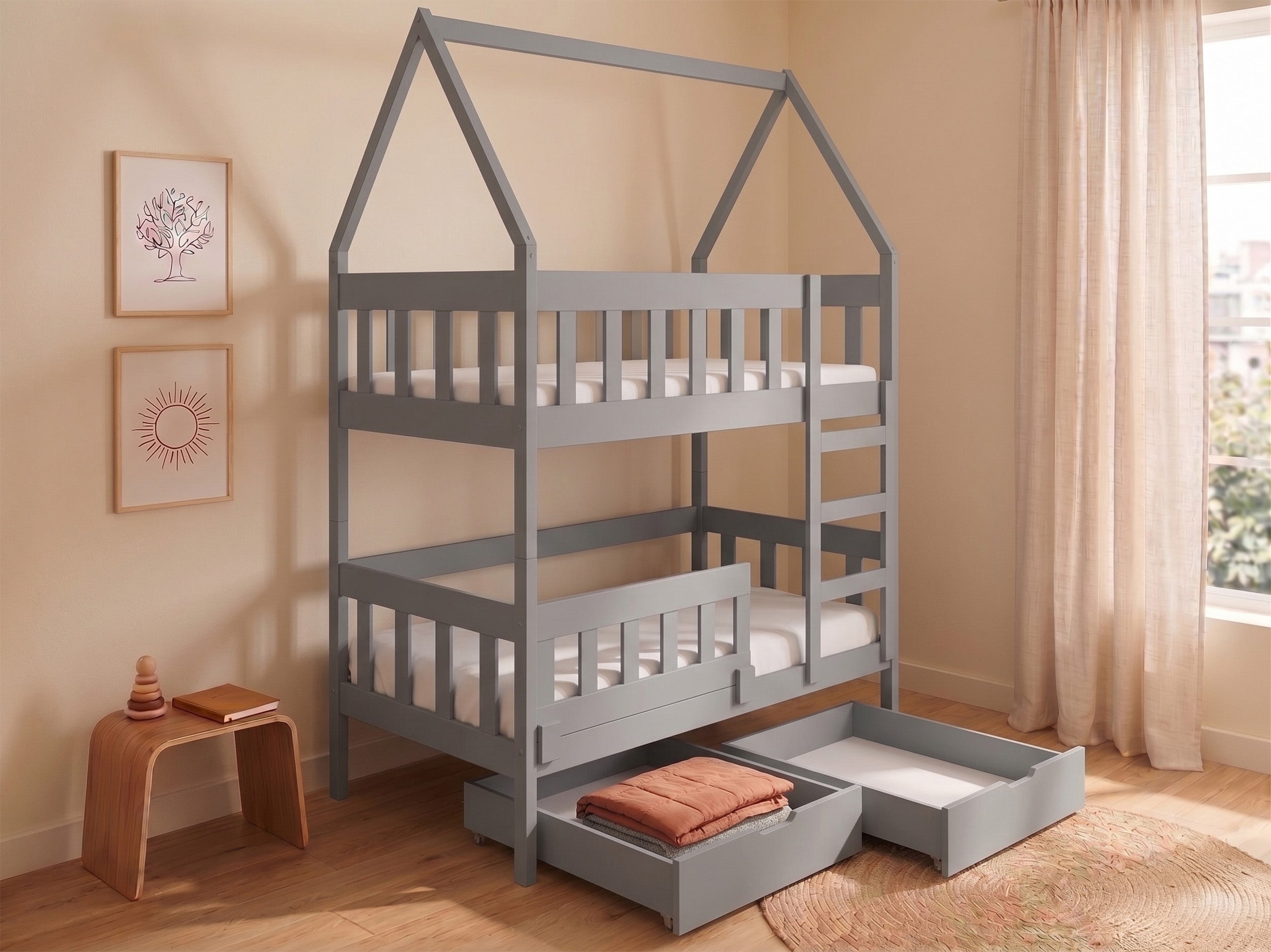 selsey-vistena-etagenbett-75x180-cm-haus-design-mit-matratzen-und-schubladen-gra image 2