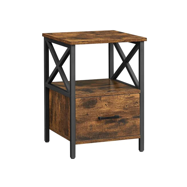 vasagle-nachttisch-industriestil-f-r-schlafzimmer image 1