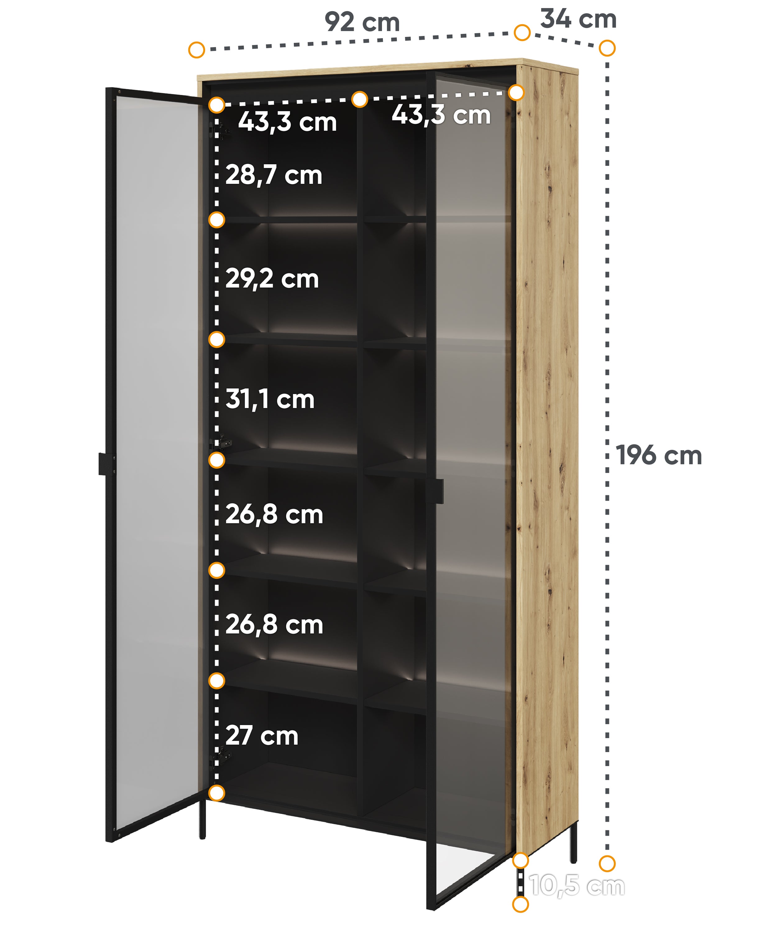 selsey-trend-zweifl-geliger-schrank-92-cm-mit-led-artisan-eiche image 4
