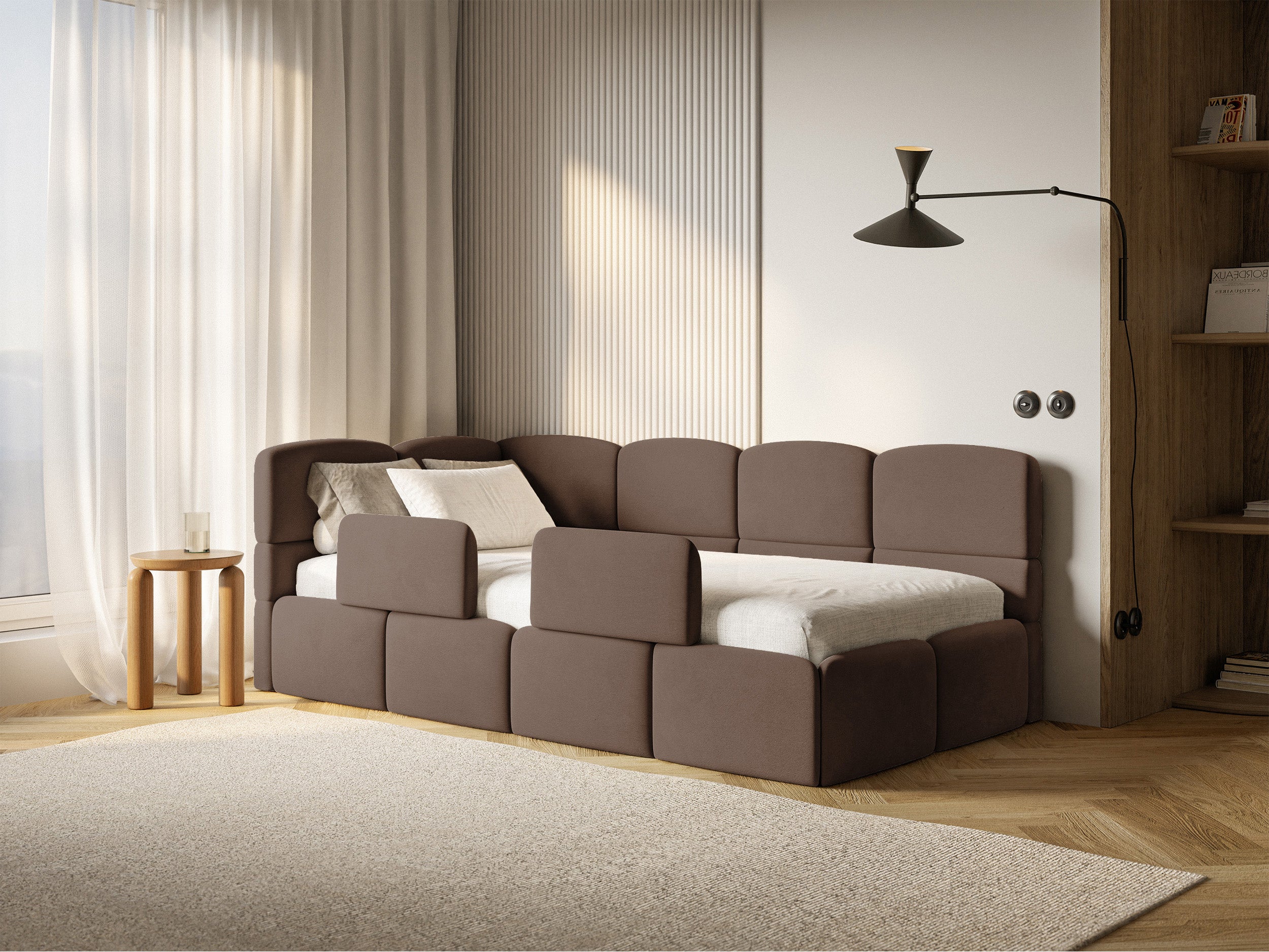selsey-cloudy-jugendbett-90x200-cm-linksseitig-mit-stauraum-brauner-velours-2 image 4