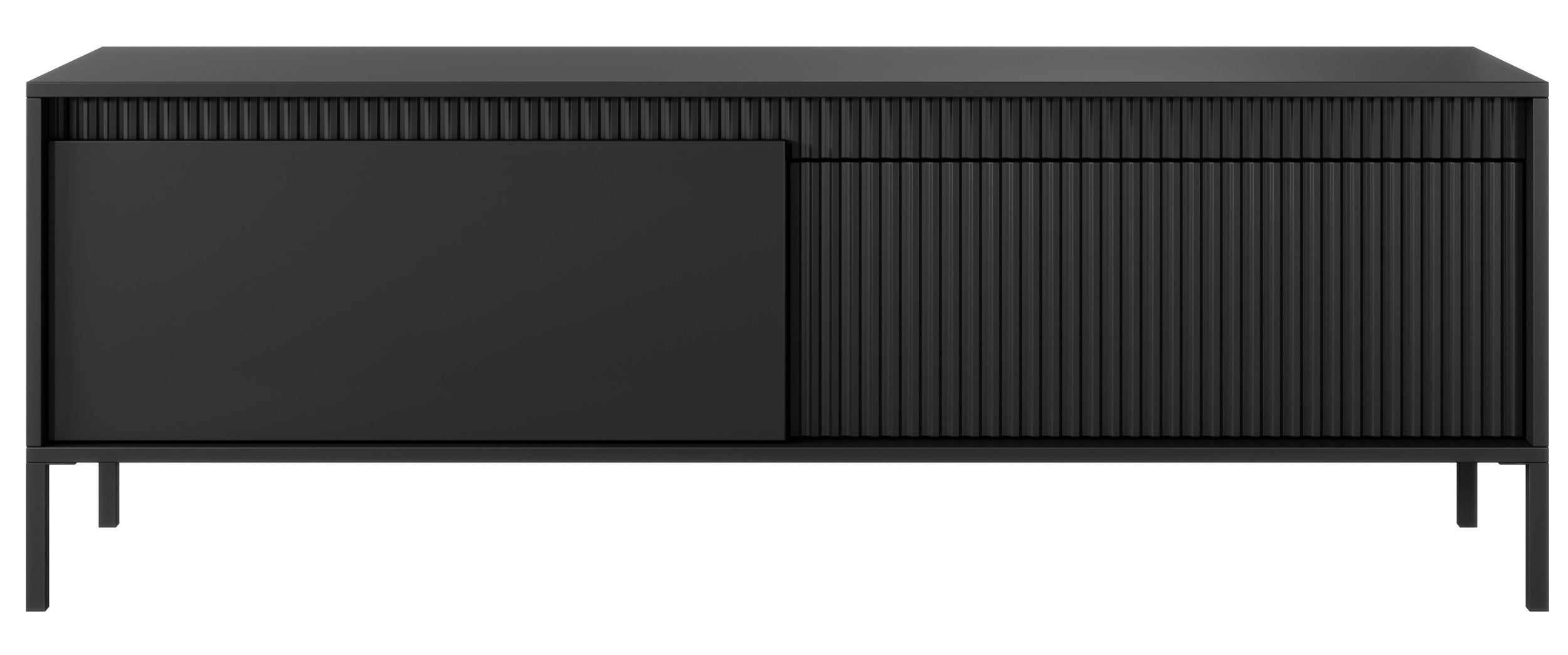 selsey-falsetto-tv-schrank-zweifl-gelig-gerillte-front-154-cm-schwarz image 5