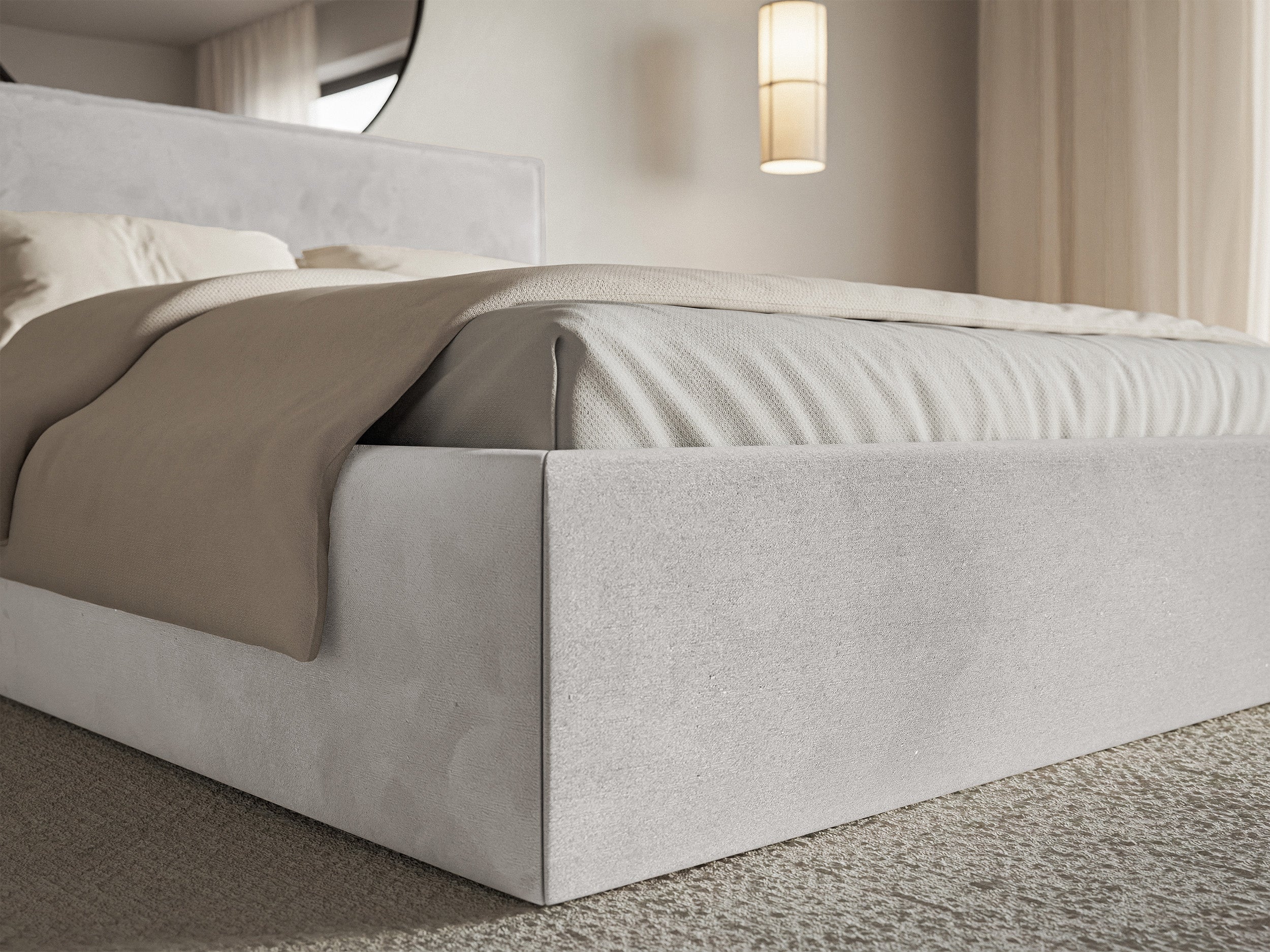 selsey-softie-slim-gepolstertes-bett-160x200-cm-hellgrau-samt-wasserabweisend-mi image 5