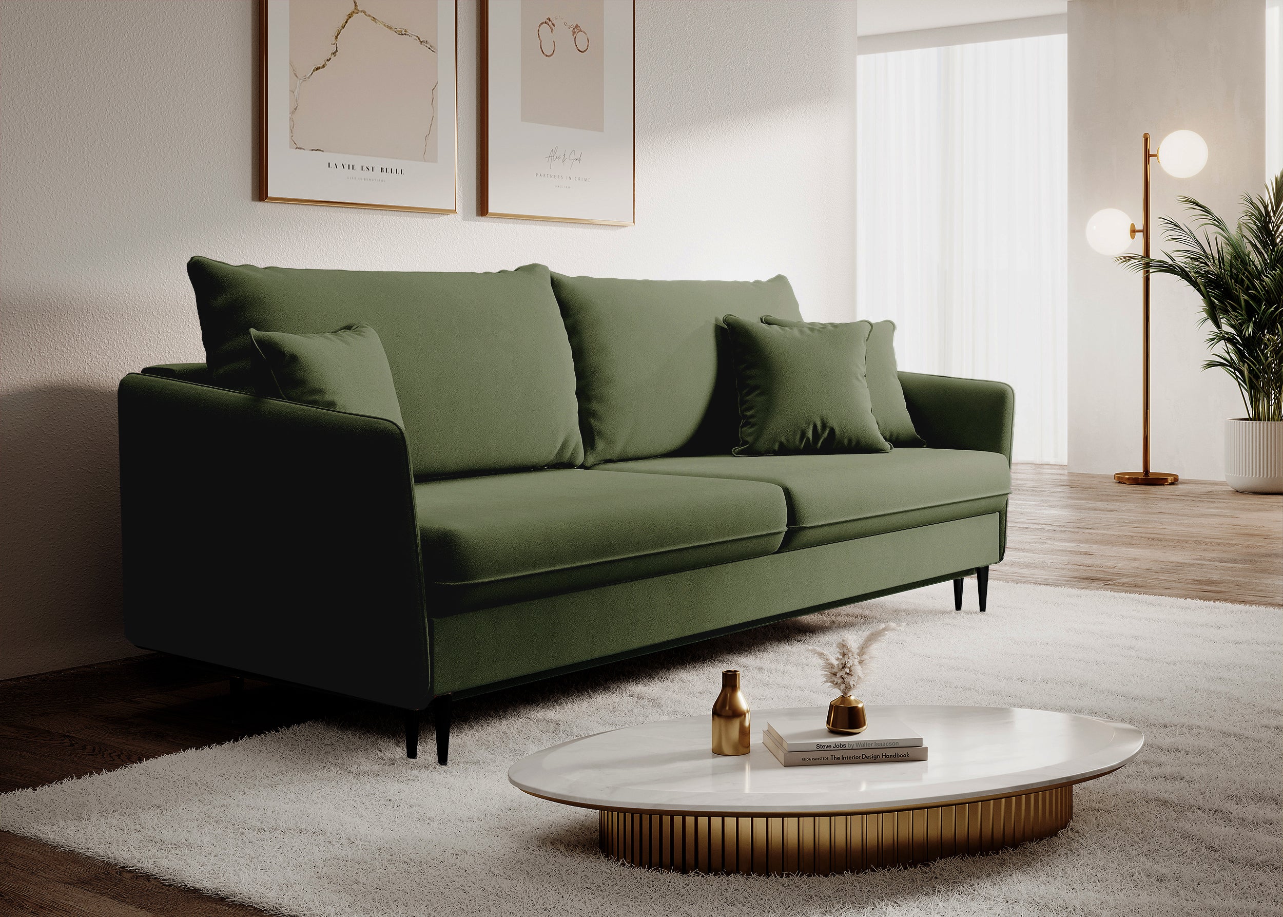 selsey-volio-3-sitzer-sofa-salbeigr-n-samt-wasserabweisend-schwarze-beine image 4