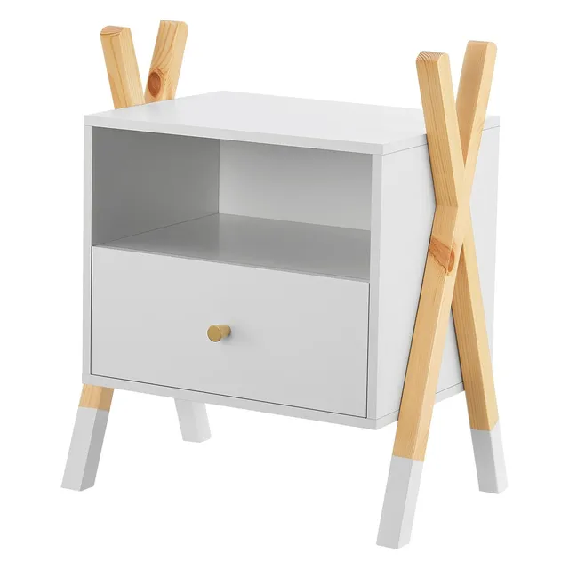 juskys-kinder-nachttisch-jamie-wei-mit-schublade-und-griff-gold image 1