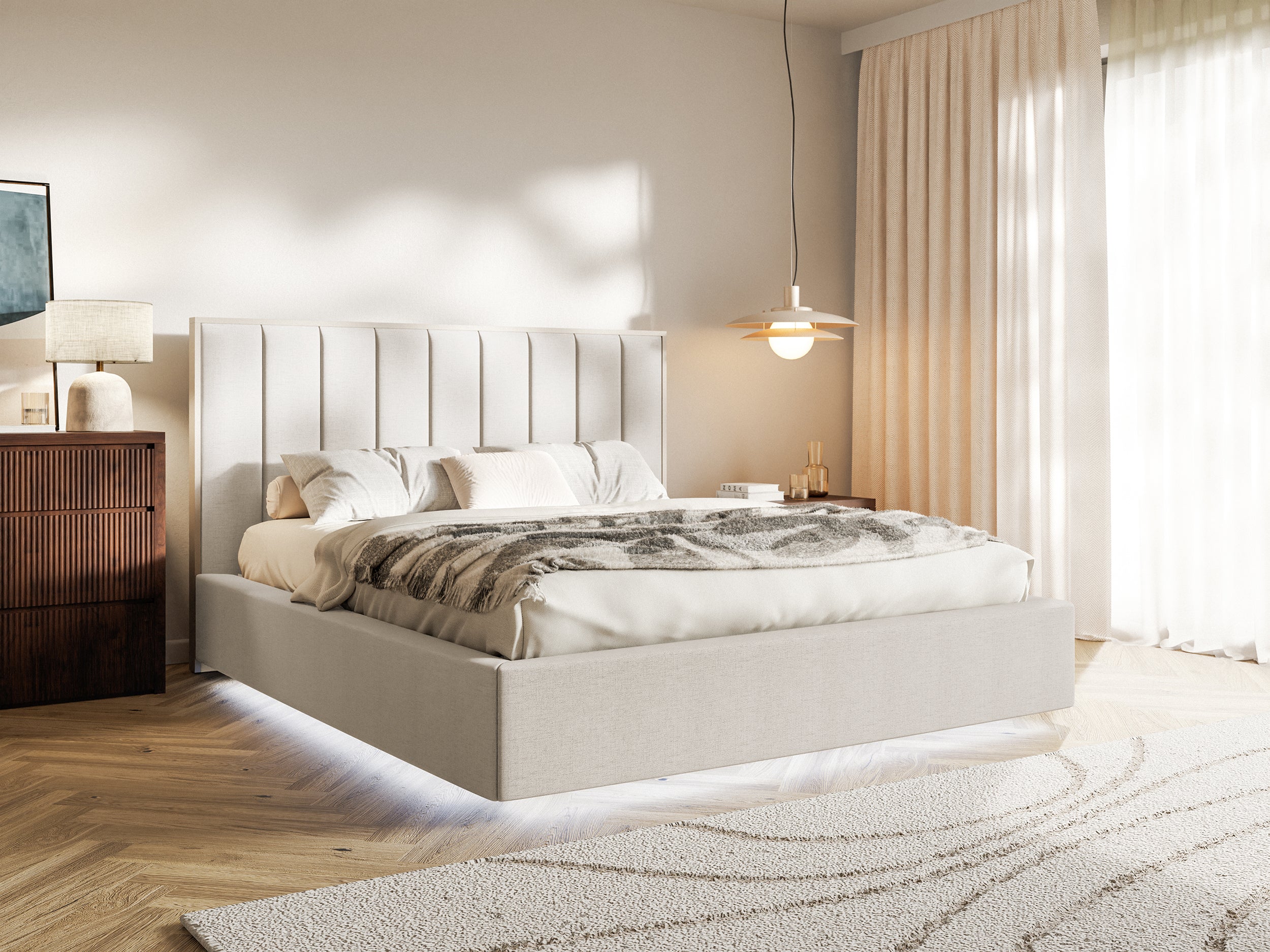 selsey-togents-polsterbett-140x200-cm-mit-led-beleuchtung-hellbeige-hydrophobes- image 2