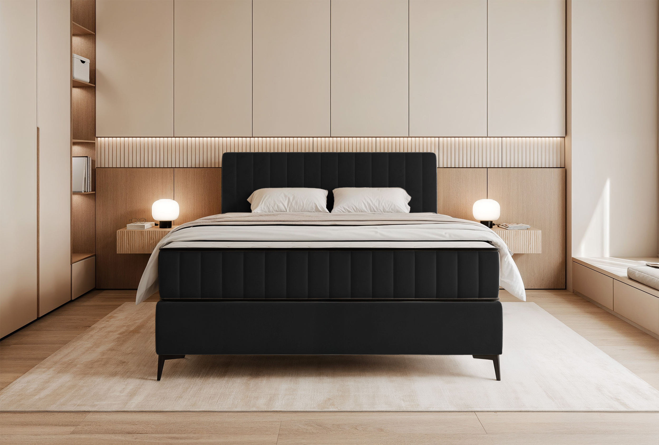 selsey-kontinentalbett-mufasso-140x200-cm-mit-stauraum-schwarzer-velours-wassera image 3