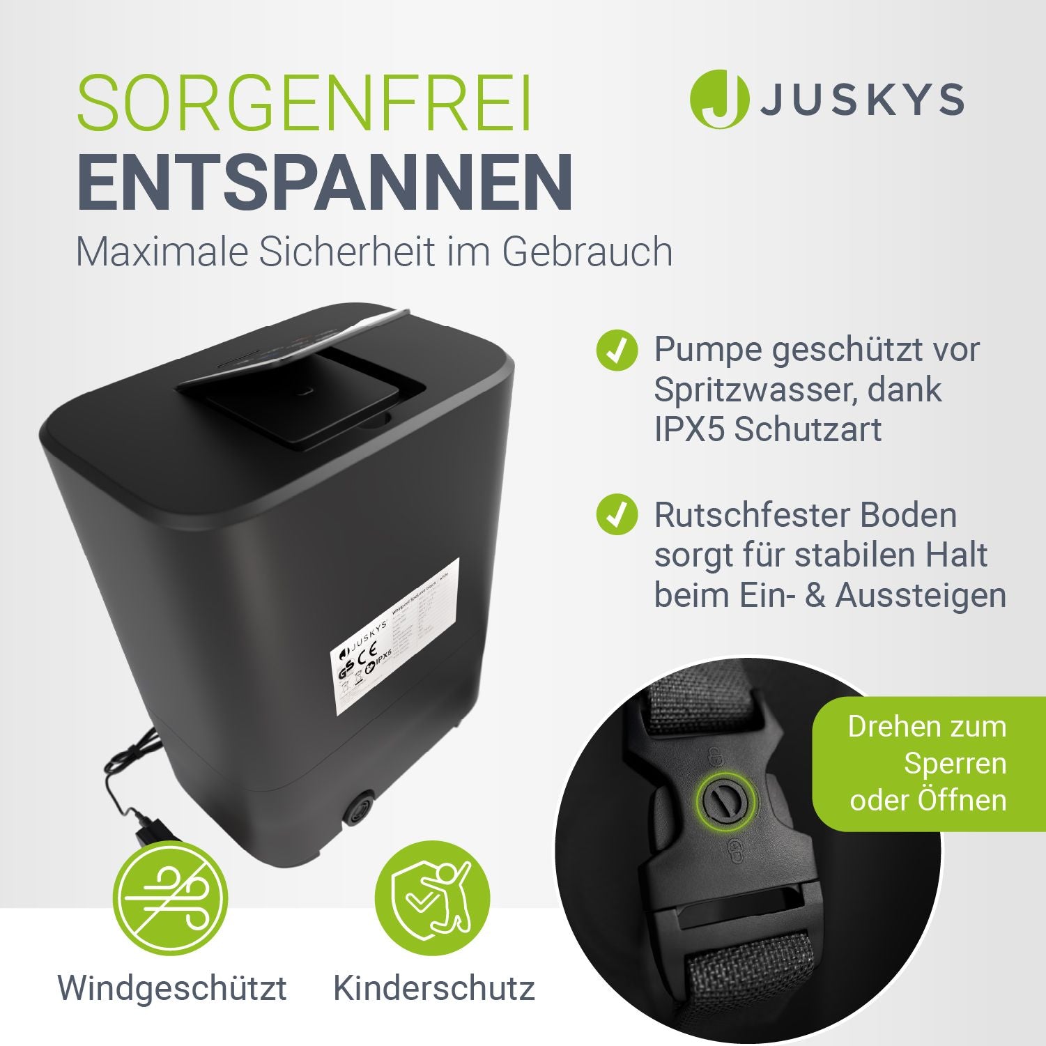 juskys-spaluxe-whirlpool-aufblasbar-f-r-4-6-personen-910-liter-schwarz-wei image 2
