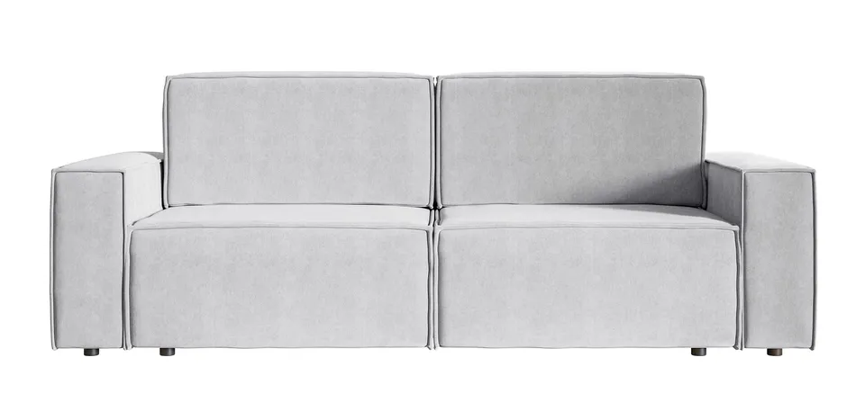 selsey-copertino-dreisitziges-schlafsofa-hellgrauer-velours-wasserabweisend image 1