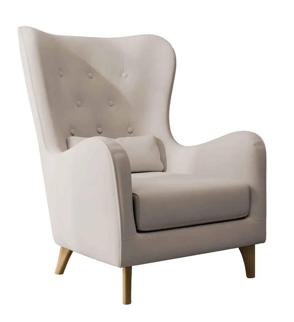 selsey-calmino-relaxsessel-uszak-hellbeige-hydrophober-velours-buchenholzbeine image 1