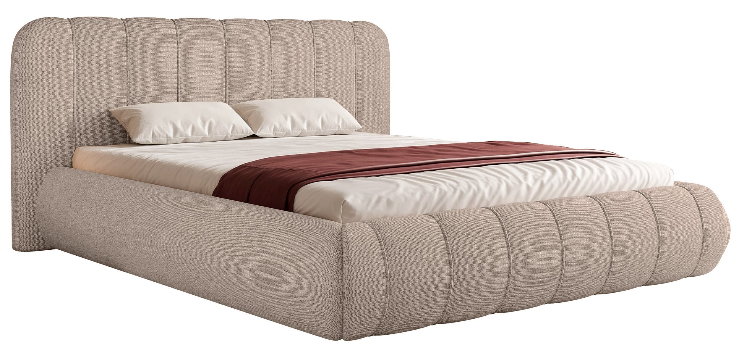 selsey-polsterbett-malunna-140x200-cm-mit-stauraum-hellbeige-grauer-chenille image 1
