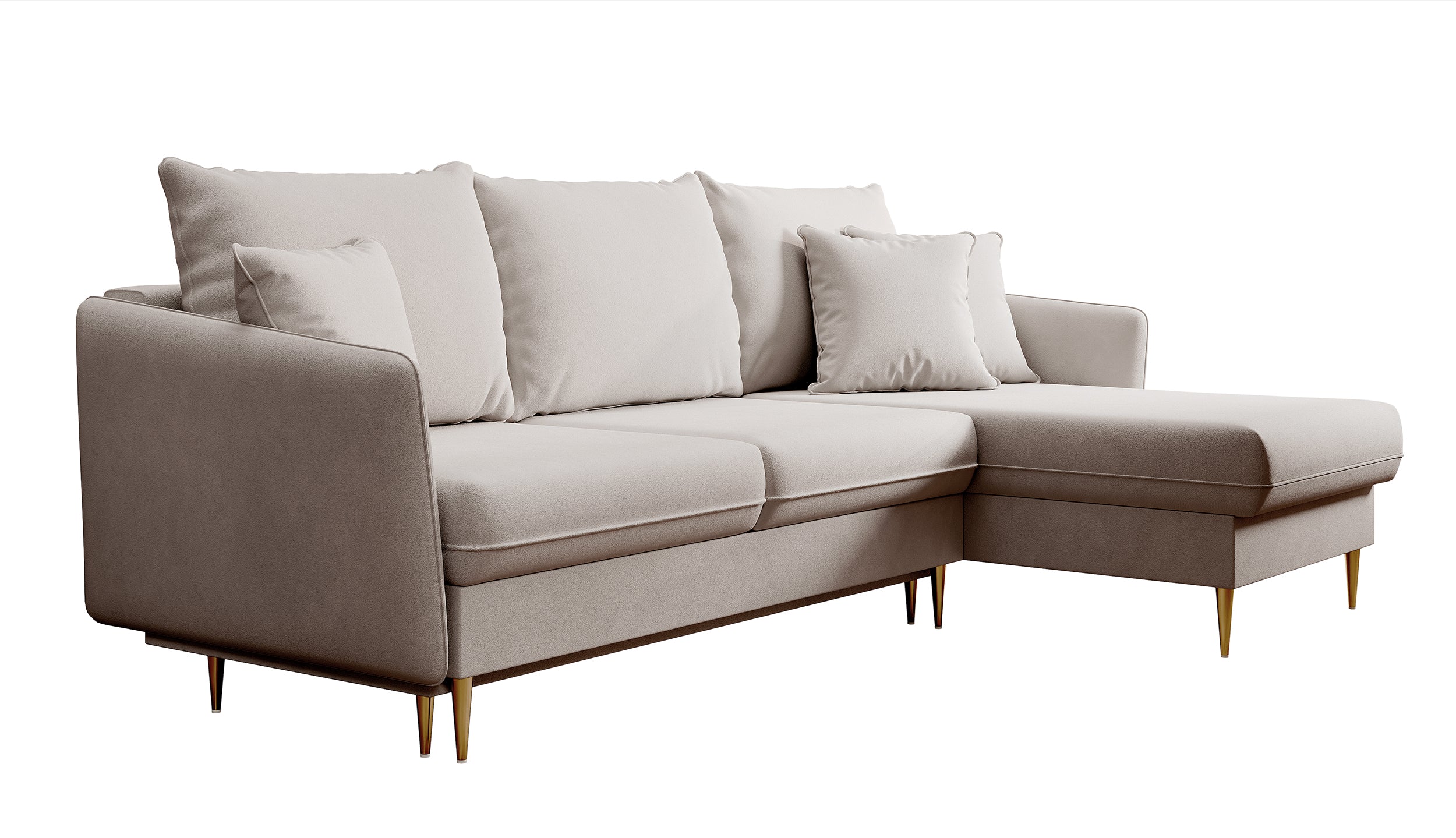 selsey-volio-ecksofa-mit-schlaffunktion-beiger-wasserabweisender-samt-goldene-be image 8