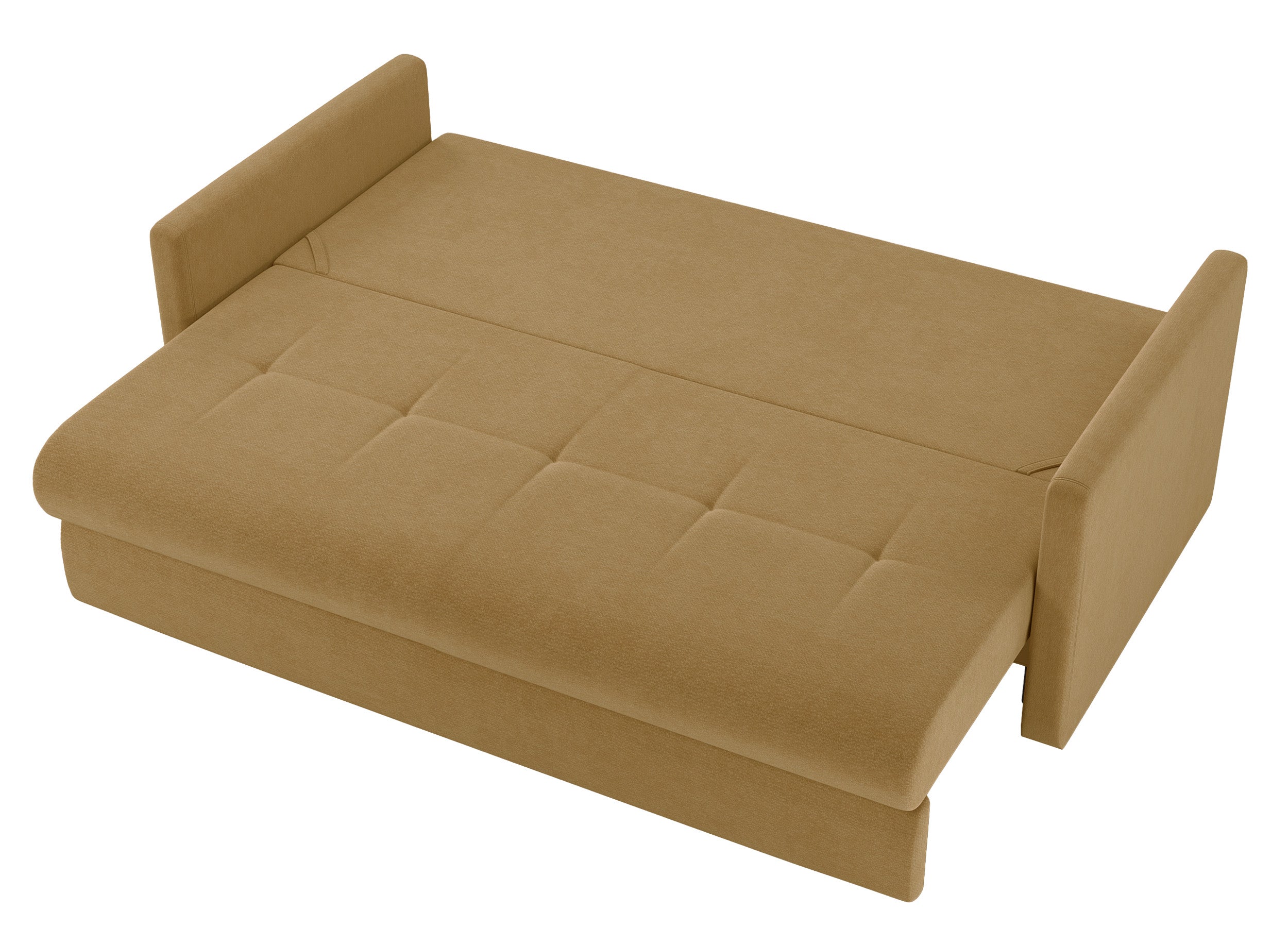 selsey-lorro-3-sitzer-schlafsofa-mit-stauraum-senfgelber-chenillestoff image 3