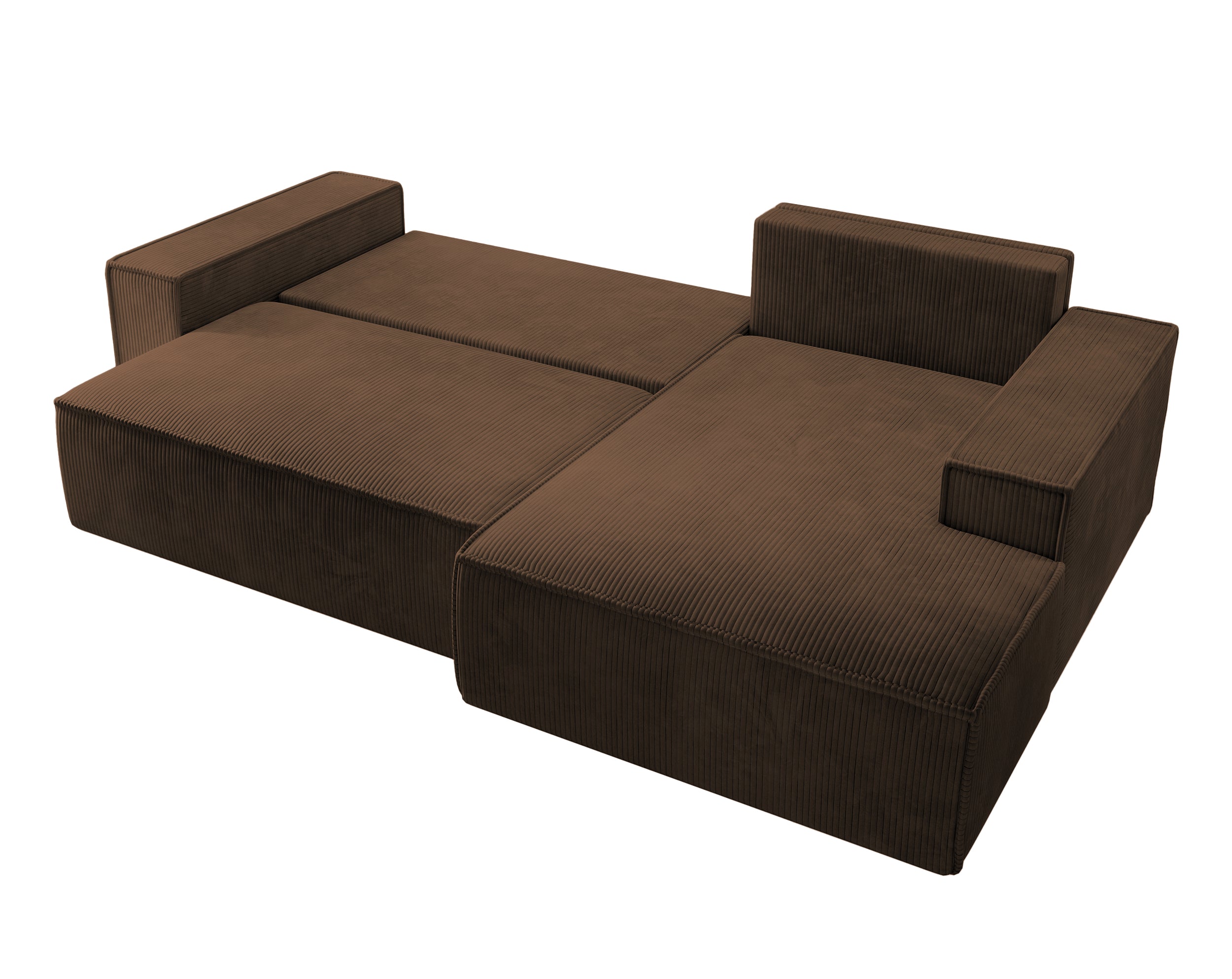 selsey-farese-new-ecksofa-l-form-rechts-mit-schlaffunktion-brauner-cord-stauraum image 6