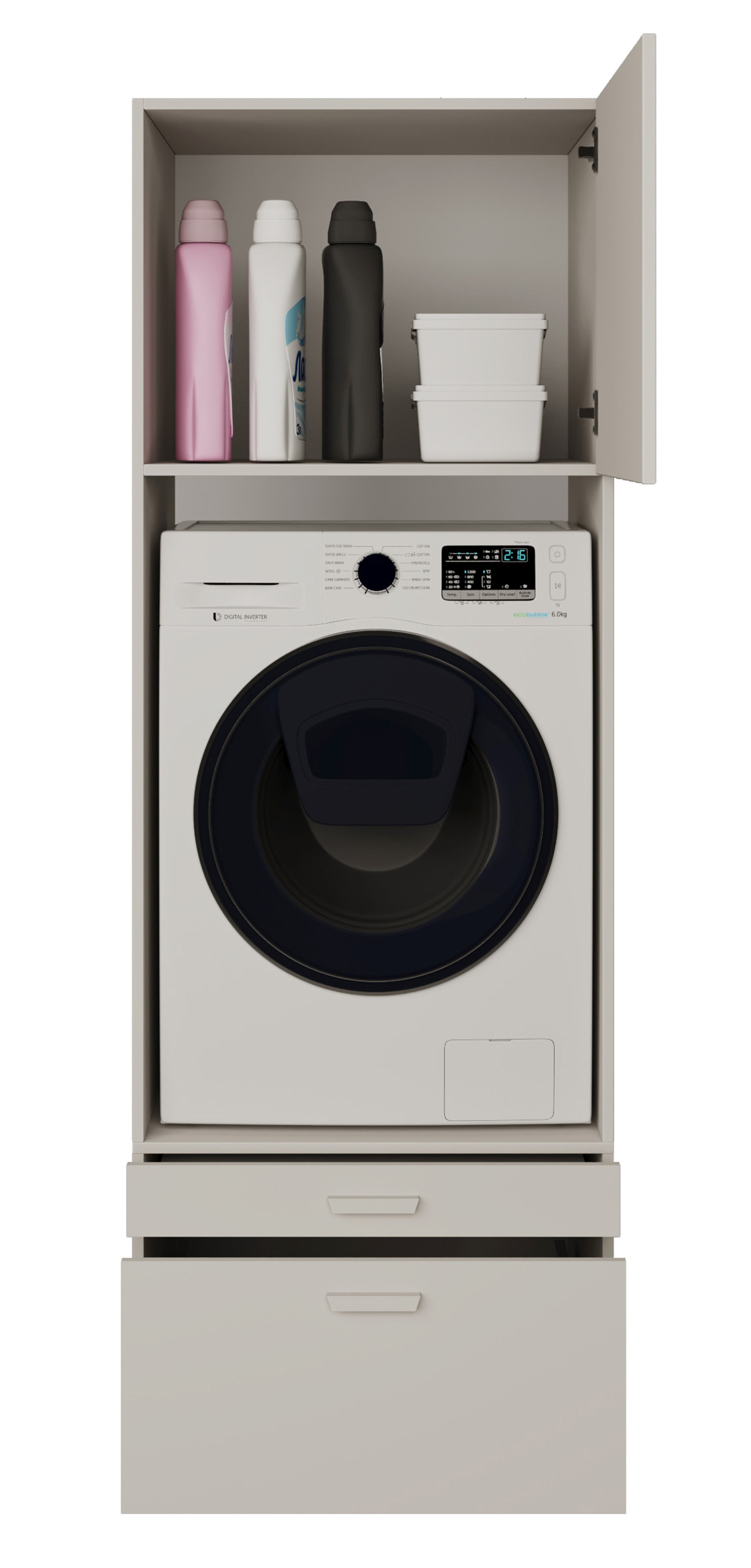 selsey-holv-waschmaschinenschrank-68-cm-kaschmir-mit-schublade-und-regal image 5