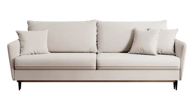 selsey-volio-dreisitziges-schlafsofa-hellgrau-beige-samt-wasserabweisend image 1
