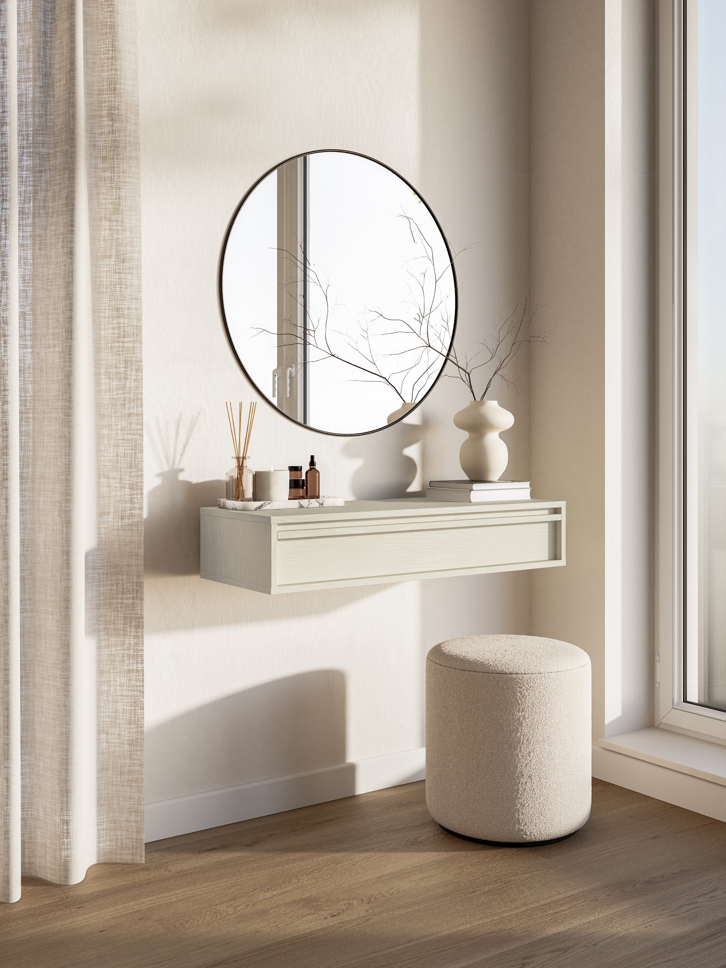 selsey-evo-konsole-mit-h-ngender-schublade-90-cm-sandbeige image 2