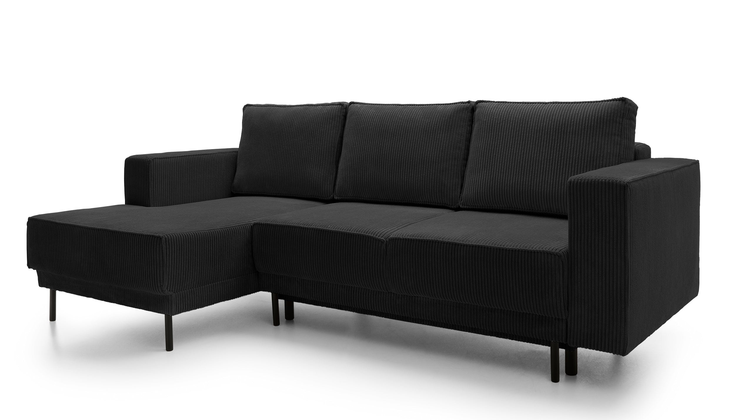 selsey-rodario-mini-ecksofa-l-f-rmig-links-mit-schlaffunktion-schwarz-cord image 4