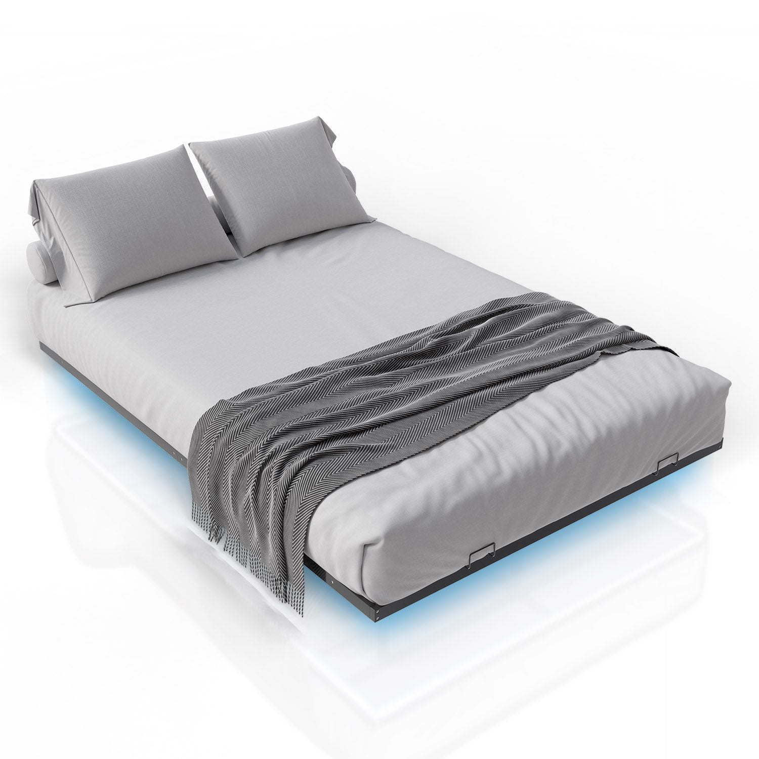 juskys-metall-schwebebett-palamos-90x200-cm-schwarz-mit-led-und-lattenrost image 8