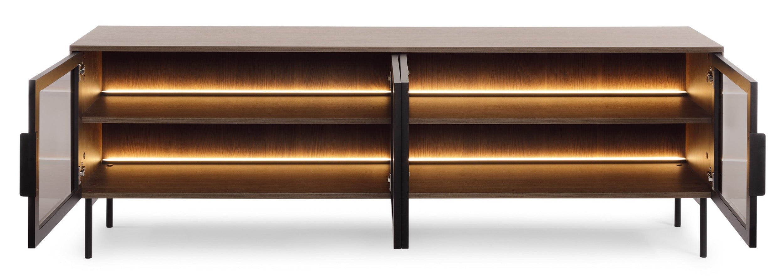 selsey-lumi-tv-kommode-181-cm-mit-glast-ren-und-beleuchtung-eiche-dunin image 3