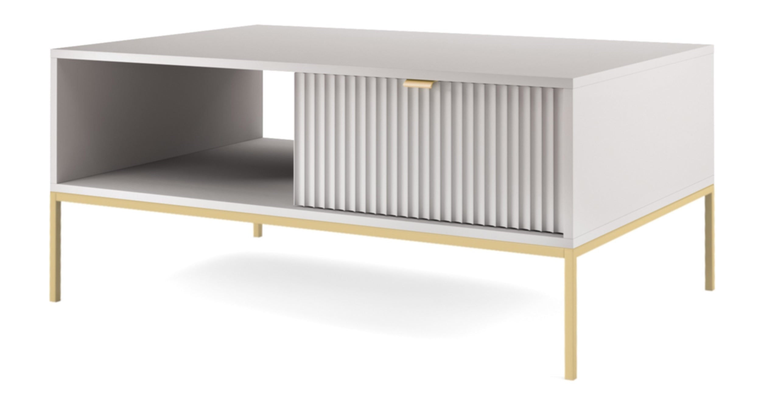 selsey-vellore-couchtisch-104x68-cm-grau-mit-geriffelter-front-und-goldenem-gest image 1