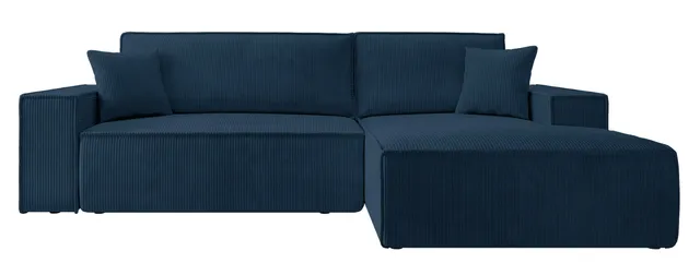 selsey-farese-new-ecksofa-mit-schlaffunktion-l-form-rechts-dunkelblauer-cord-mit image 1