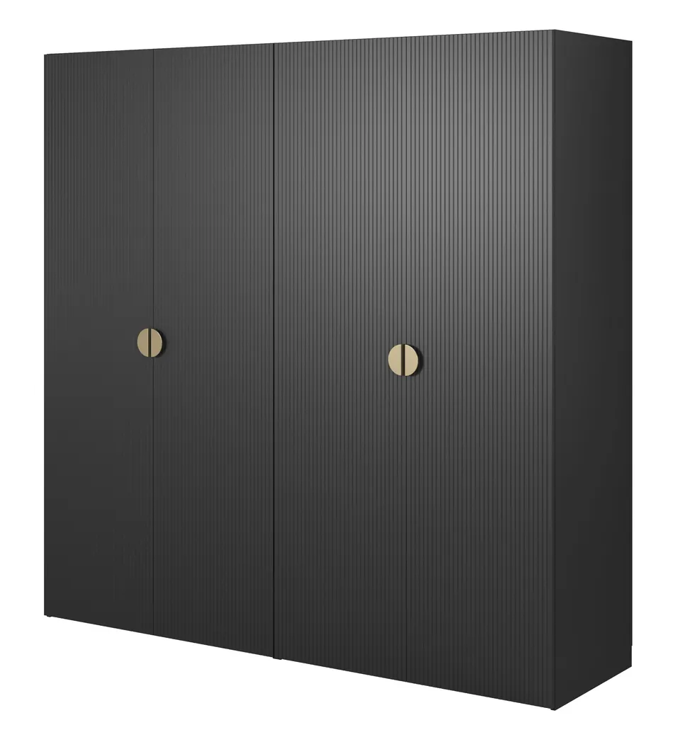 selsey-moonir-viert-riger-kleiderschrank-200-cm-schwarz-mit-stangen-regalen-cont image 1