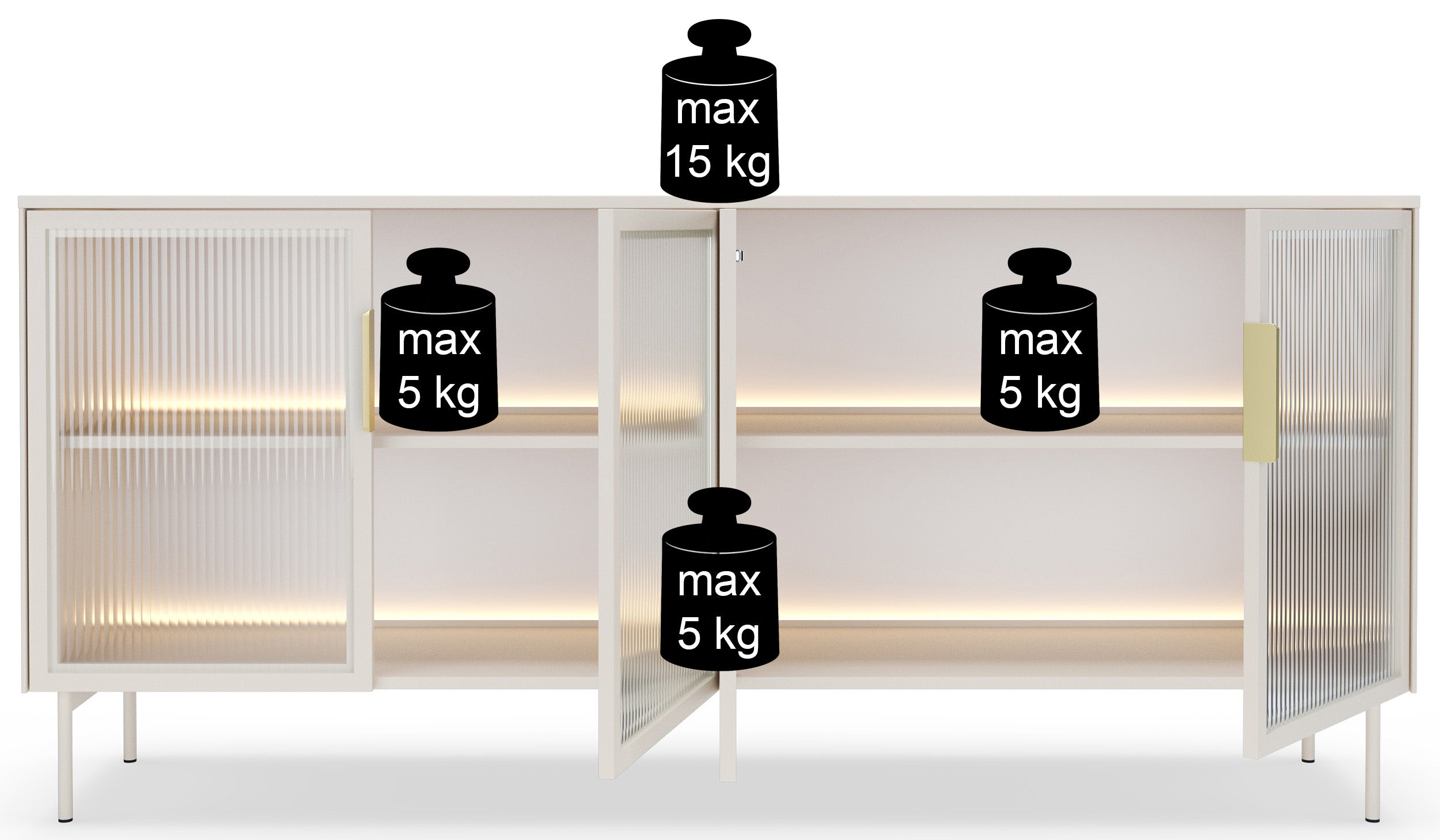 selsey-lumi-vierteilige-glaskommode-vitrine-mit-led-181-cm-kaschmir image 8