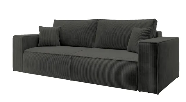 selsey-farese-3-sitzer-schlafsofa-mit-stauraum-dunkelgrauer-cord image 1