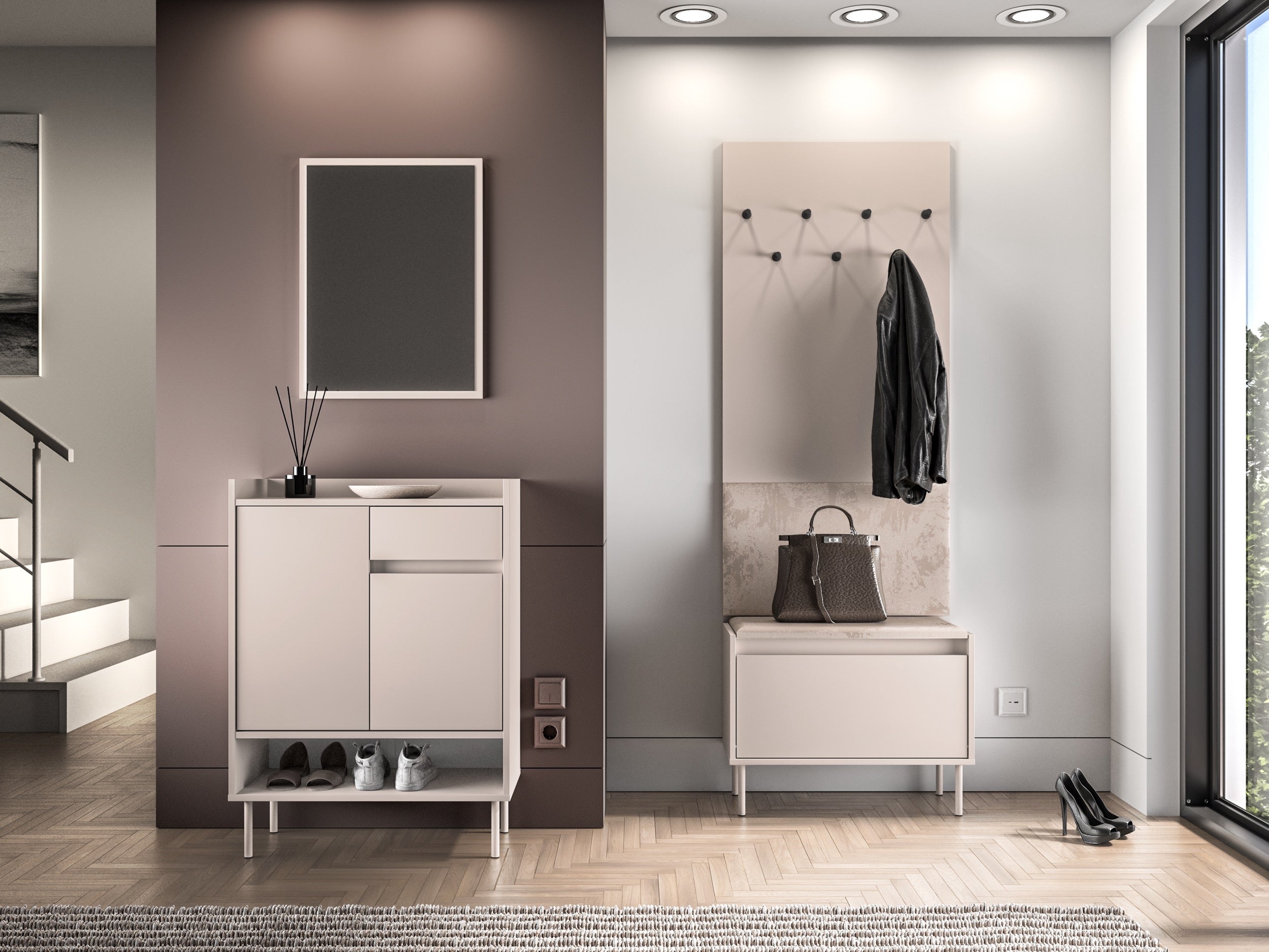 selsey-dioce-zweit-riger-schuhschrank-mit-schublade-70-cm-kaschmir image 3