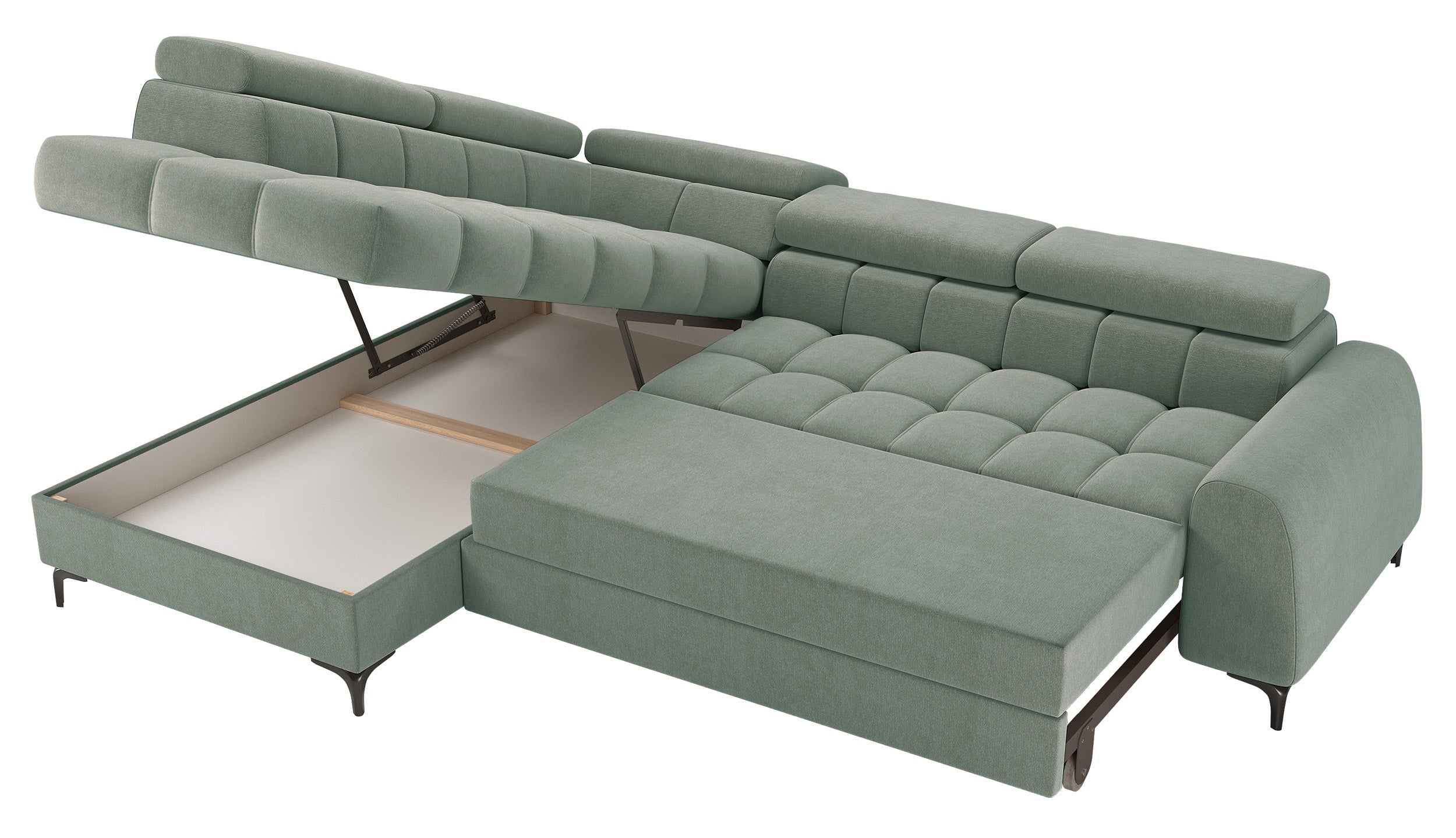 selsey-arellio-ecksofa-mit-schlaffunktion-l-links-salbeigr-n-chenille-mit-staura image 4