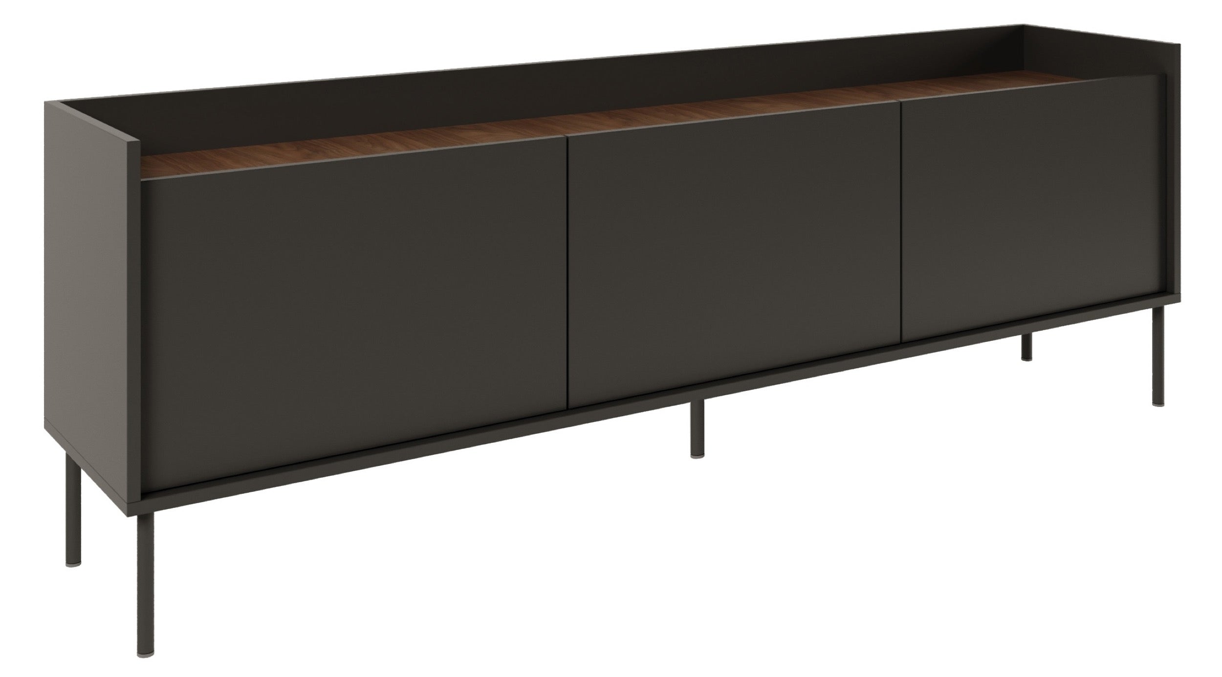 selsey-tovi-tv-schrank-dreit-rig-175-cm-schwarz-wisconsin-nussbaum image 1