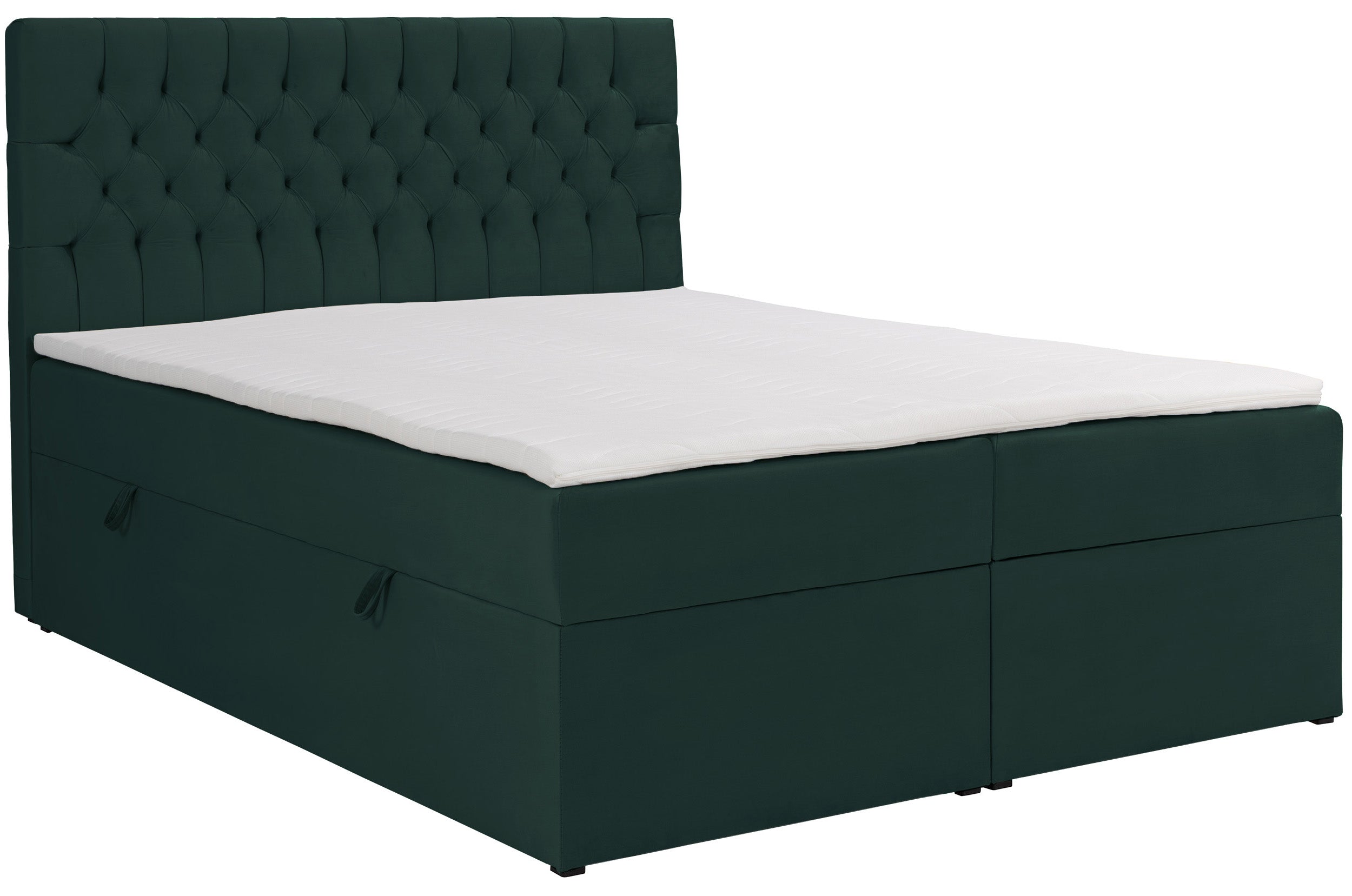 selsey-daissy-kontinentales-bett-140x200-cm-mit-stauraum-und-topper-flaschengr-n image 1