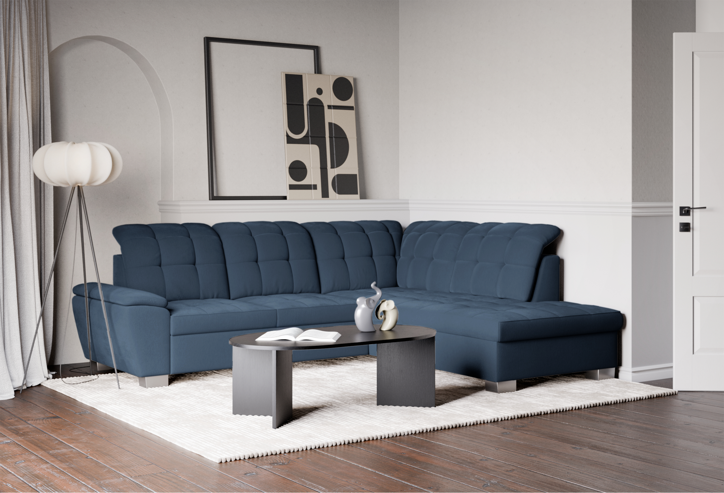 selsey-jamaal-ecksofa-mit-schlaffunktion-rechts-l-form-marineblau-geflecht-mit-s image 3
