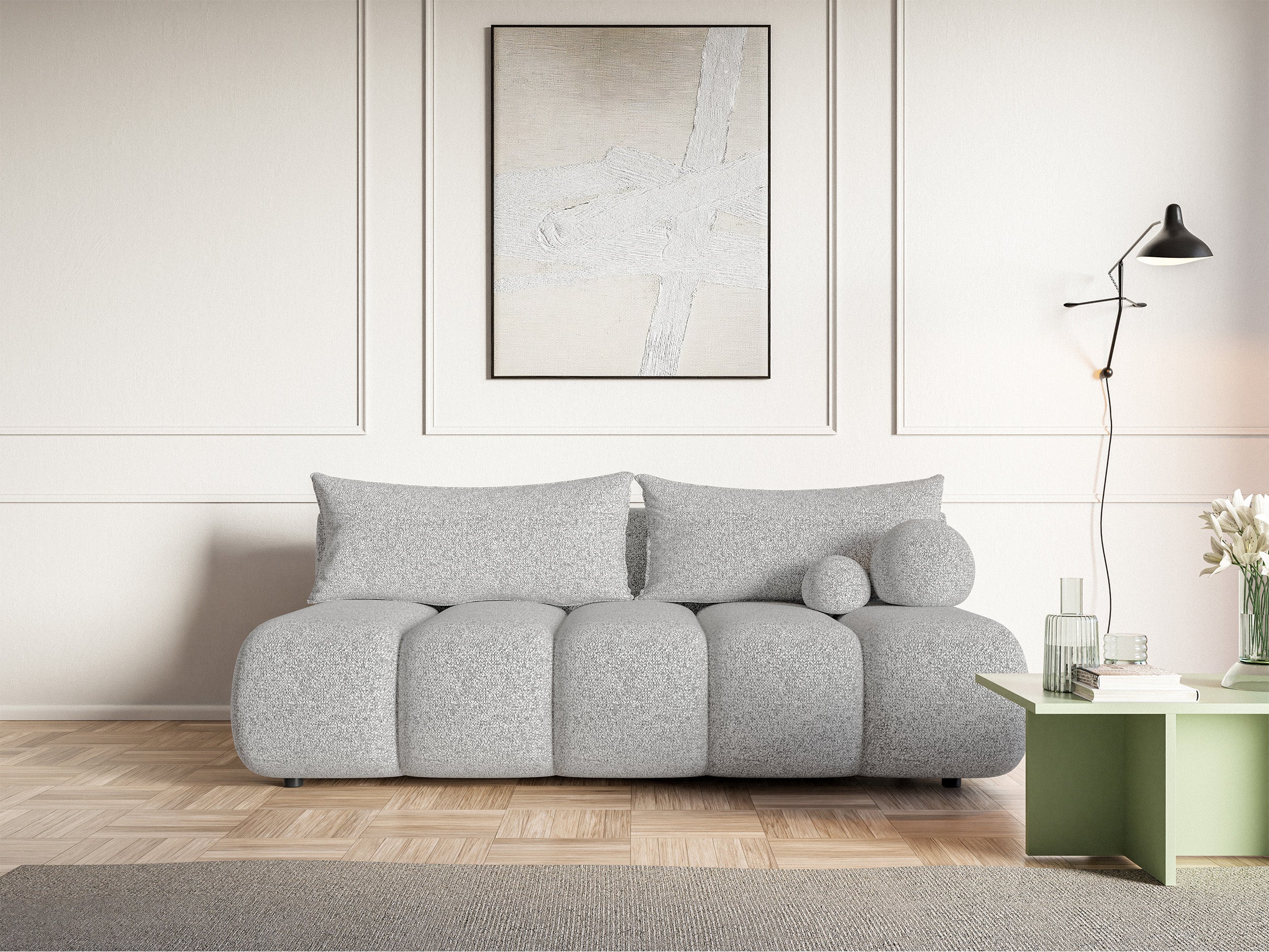 selsey-dandelino-mini-dreisitziges-sofa-mit-schlafunktion-hellgraues-geflecht image 2
