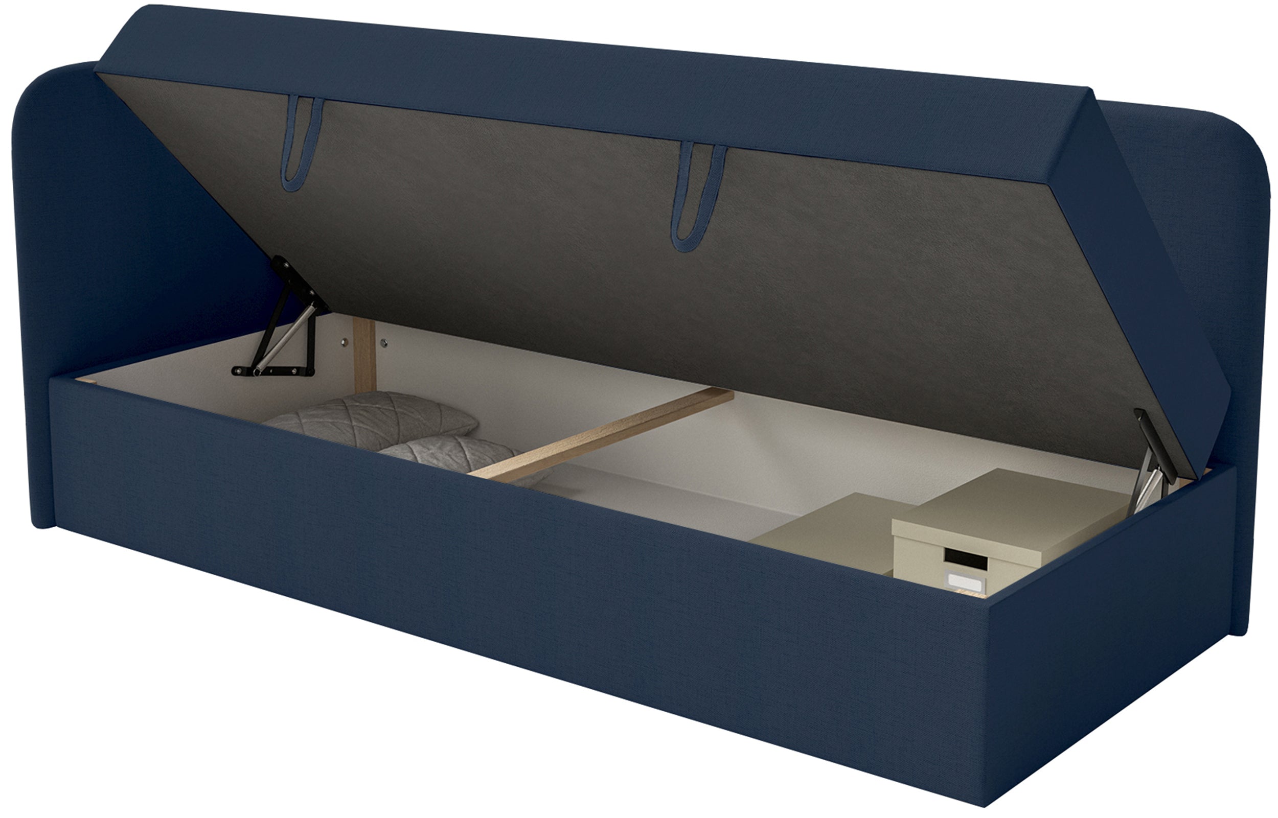 selsey-calmmo-jugendbett-90x200-cm-linksseitig-marineblau-chenille-mit-stauraum image 7